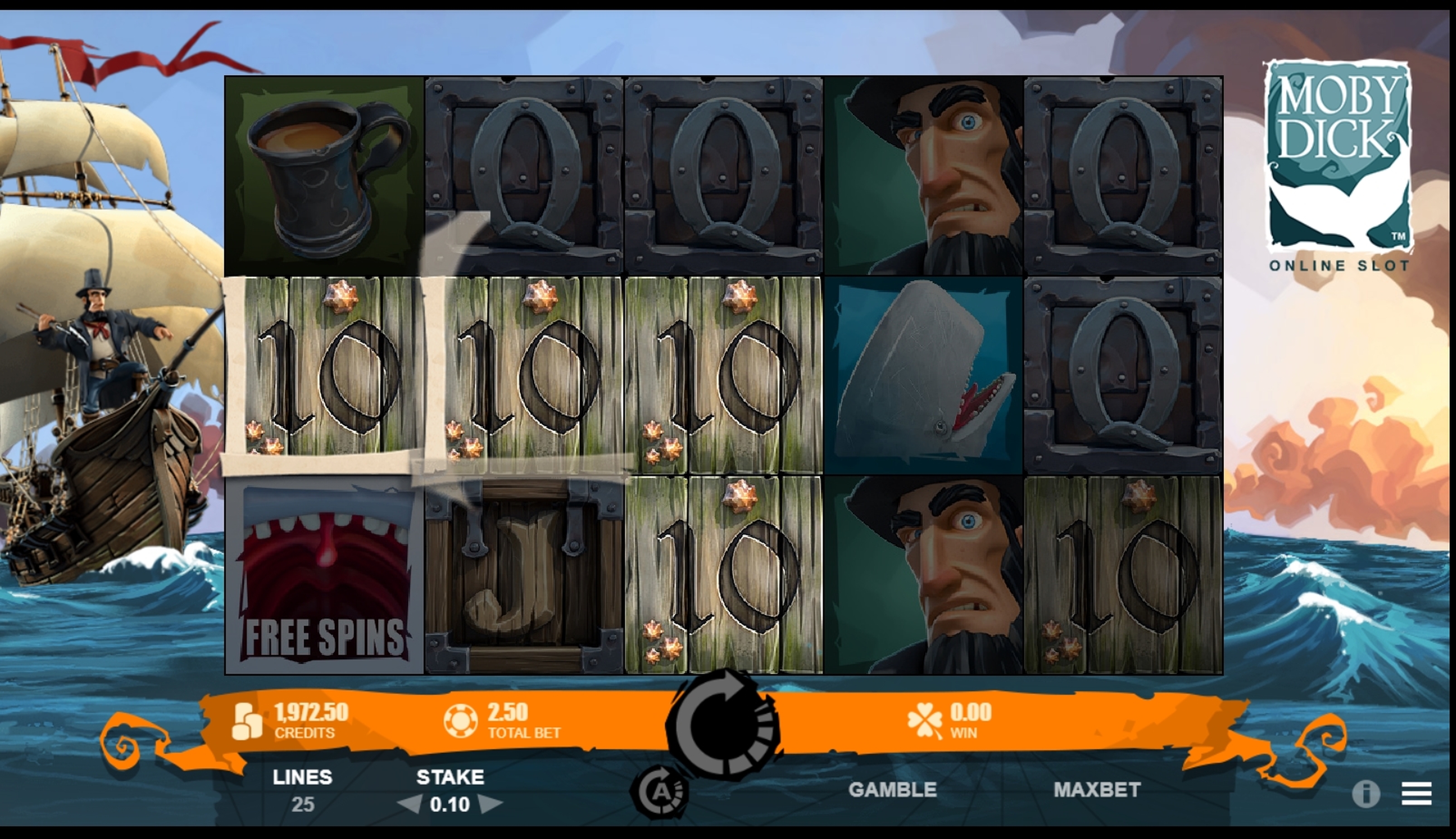 Win Money in Moby Dick Free Slot Game by Rabcat