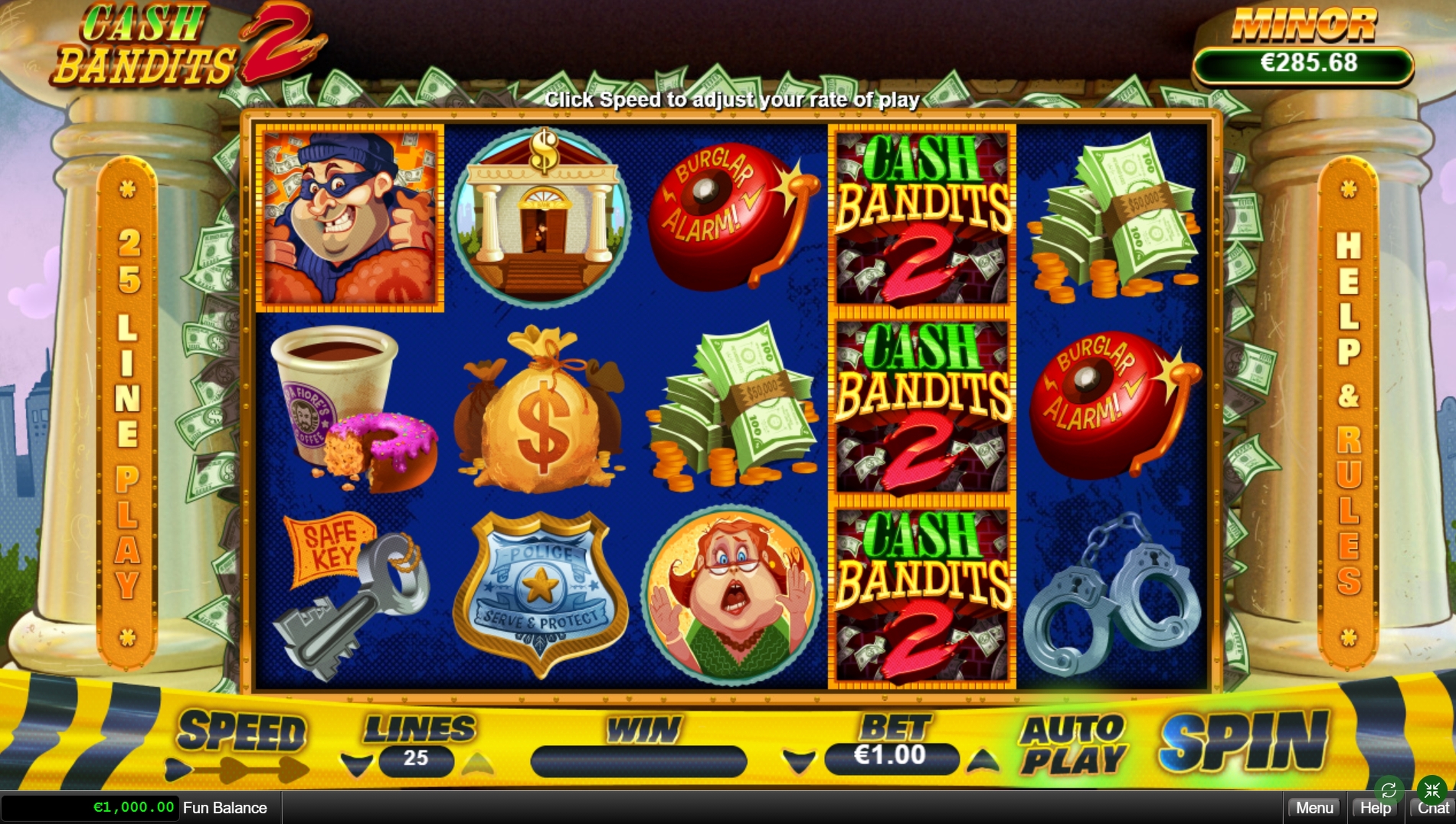 Reels in Cash Bandits 2 Slot Game by Real Time Gaming