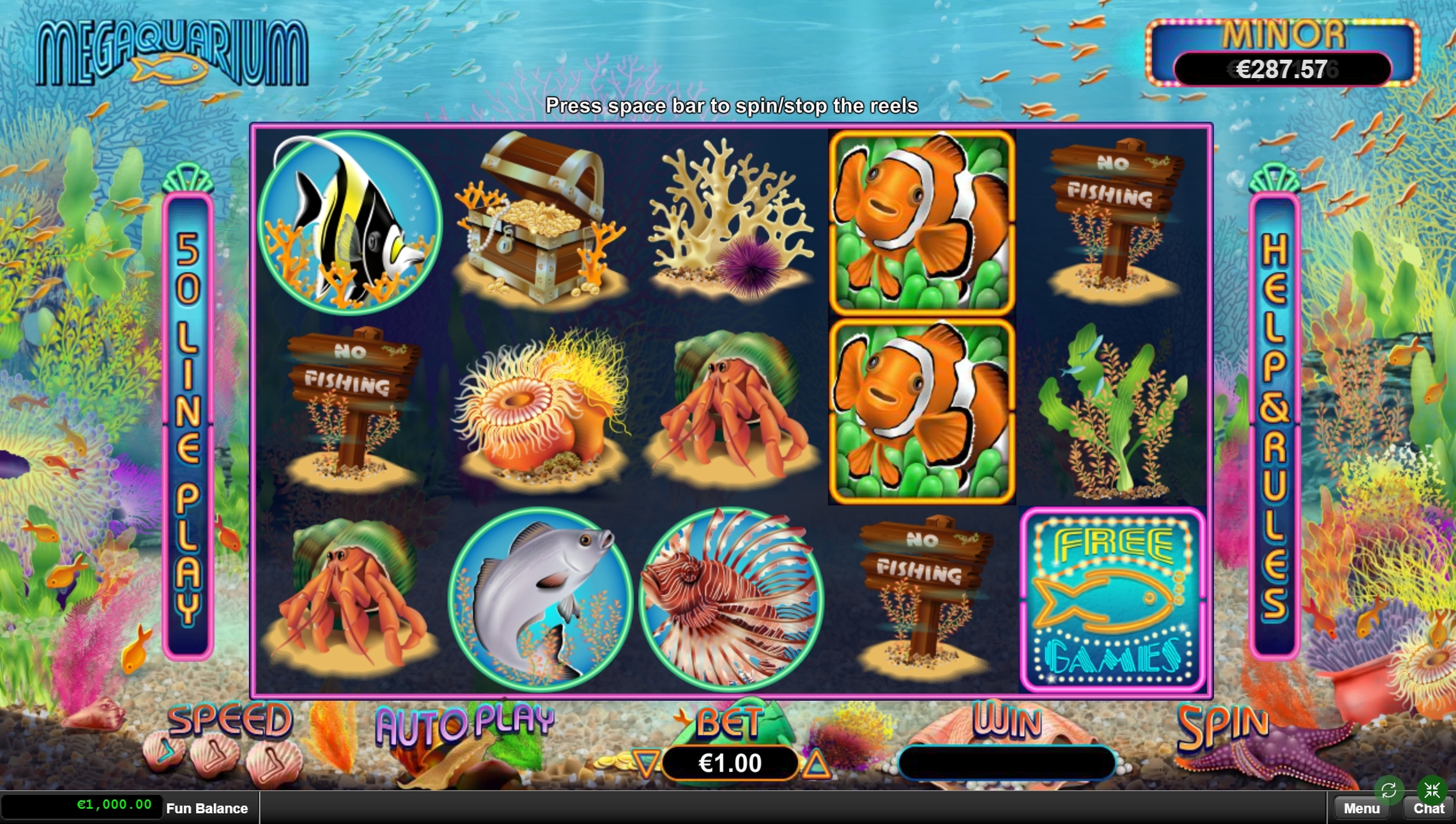 Reels in Megaquarium Slot Game by Real Time Gaming