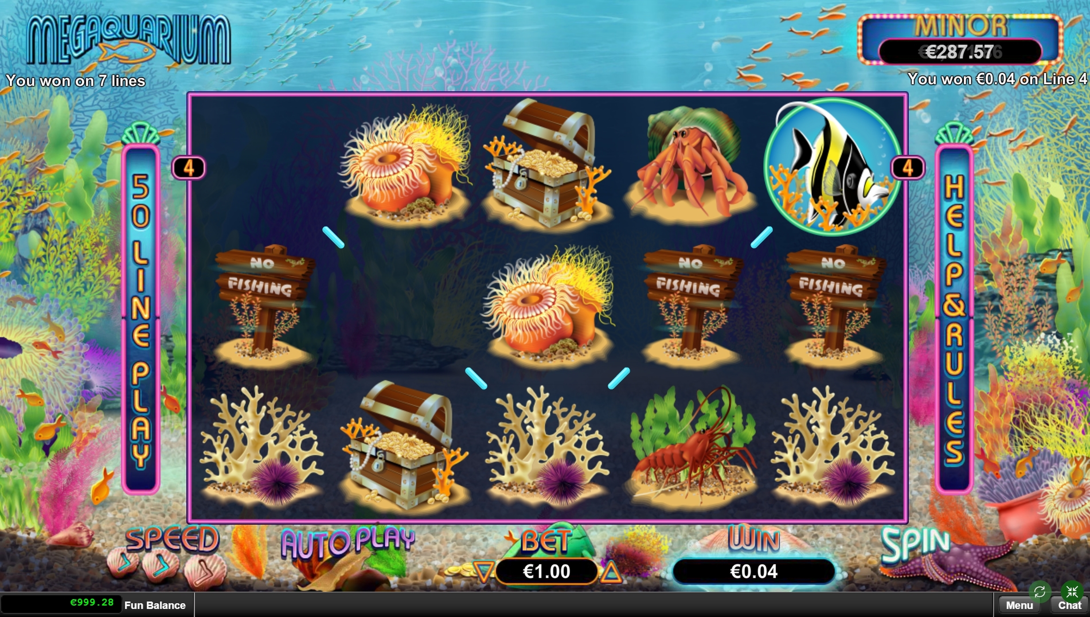 Win Money in Megaquarium Free Slot Game by Real Time Gaming