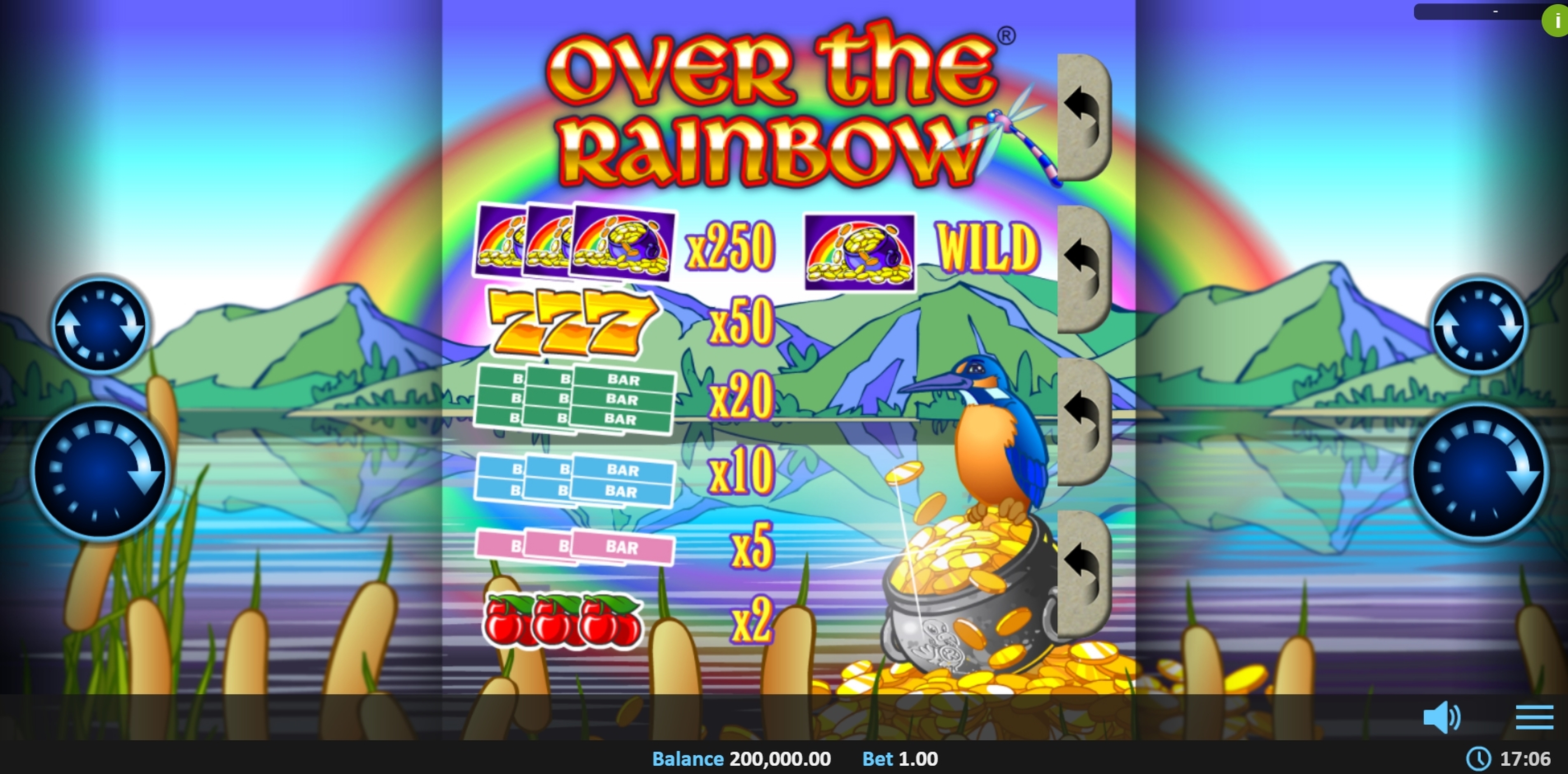 Reels in Over the Rainbow Pull Tab Slot Game by Realistic Games