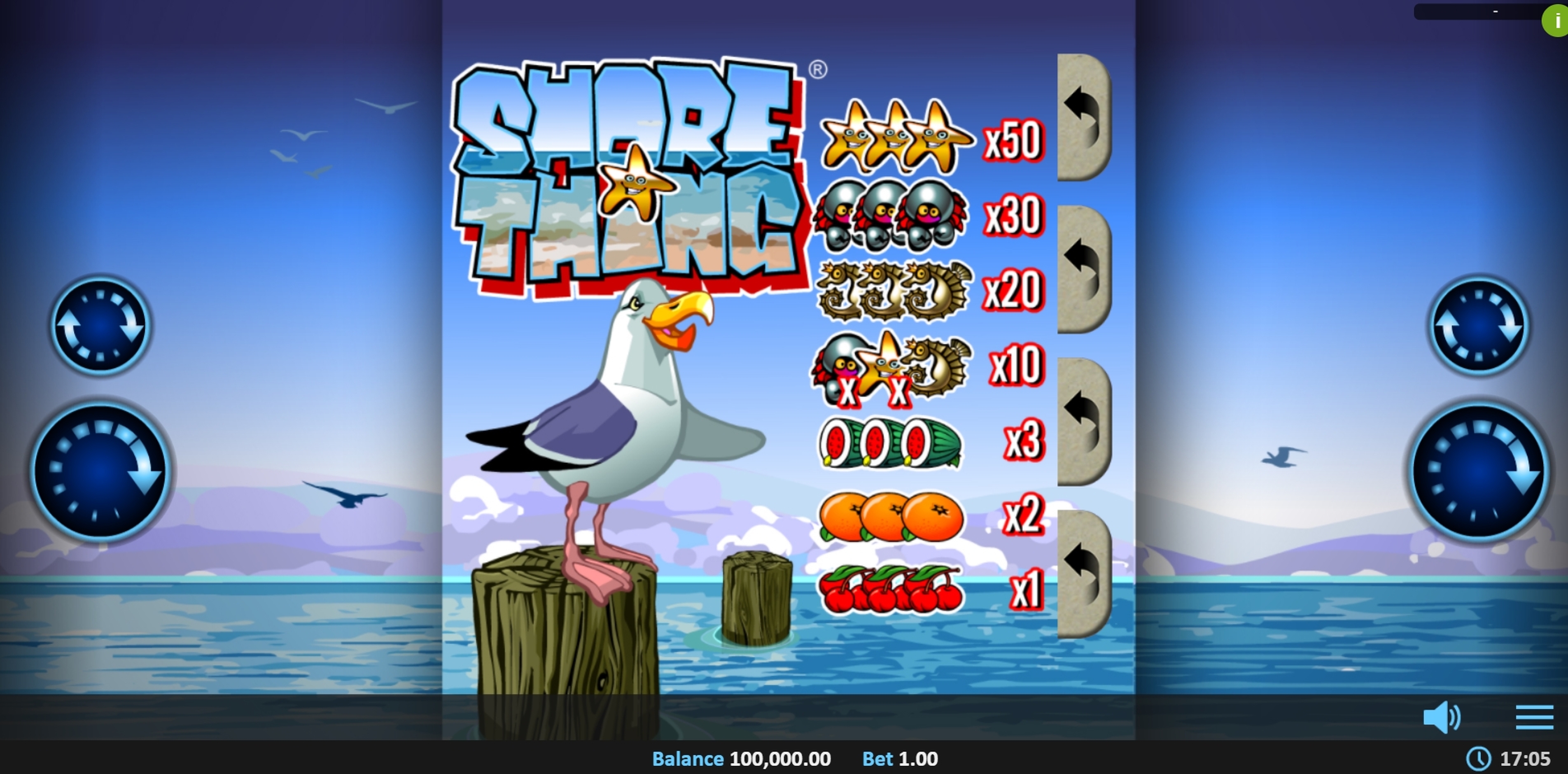Reels in Shore Thing Pull Tab Slot Game by Realistic Games