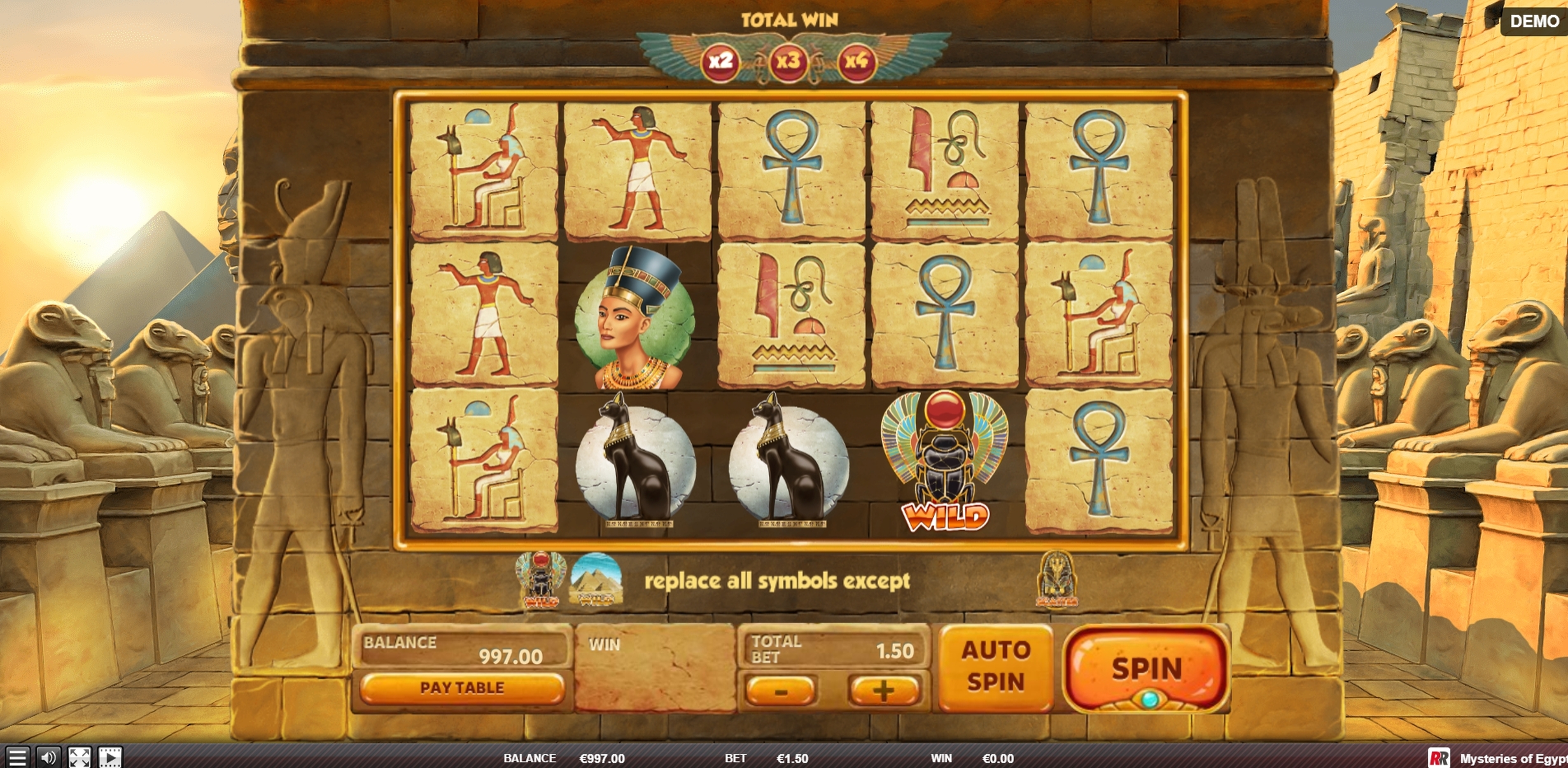 Win Money in Mysteries of Egypt Free Slot Game by Red Rake Gaming