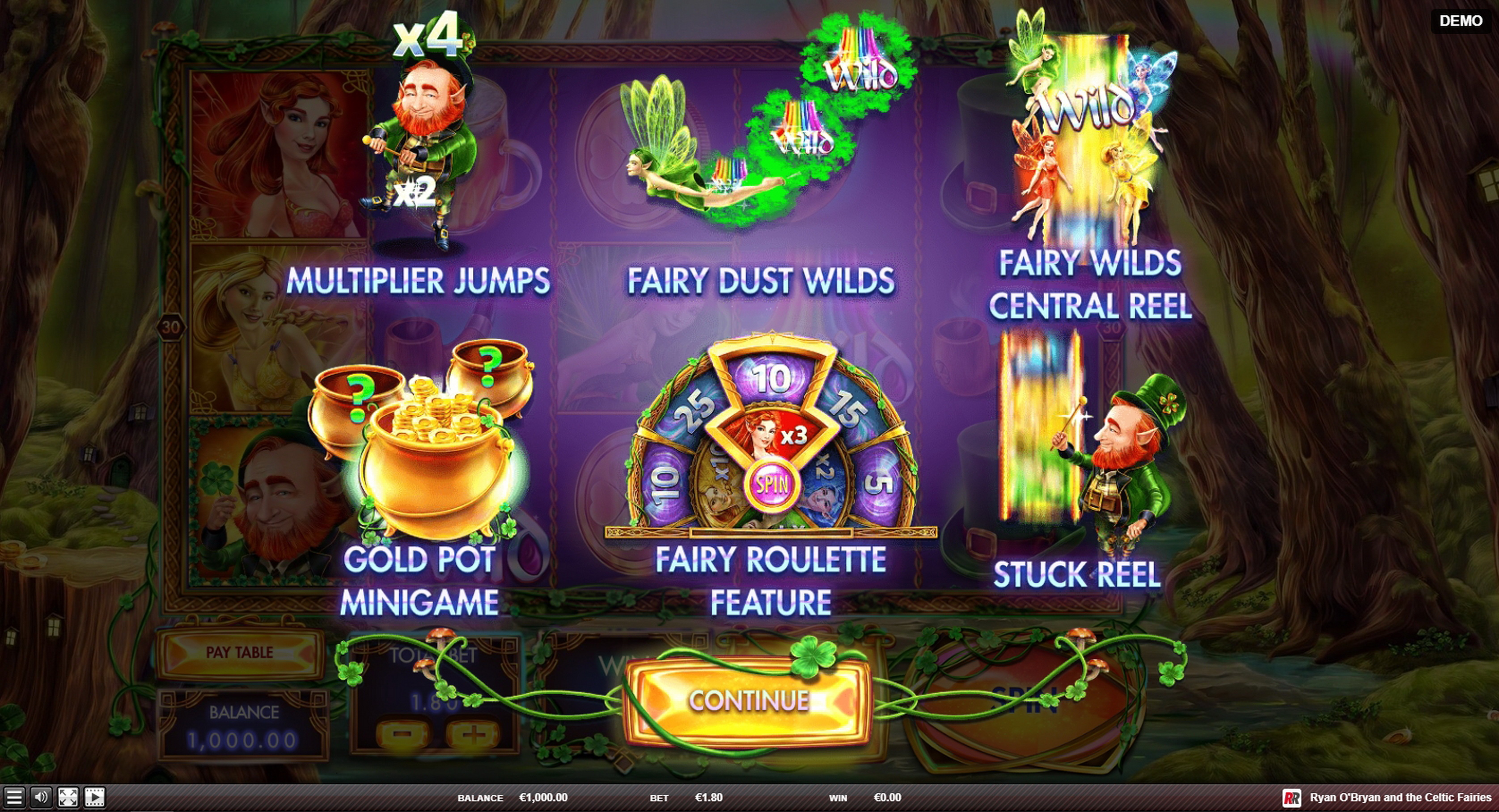 Play Ryan O'Bryan and the Celtic Fairies Free Casino Slot Game by Red Rake Gaming
