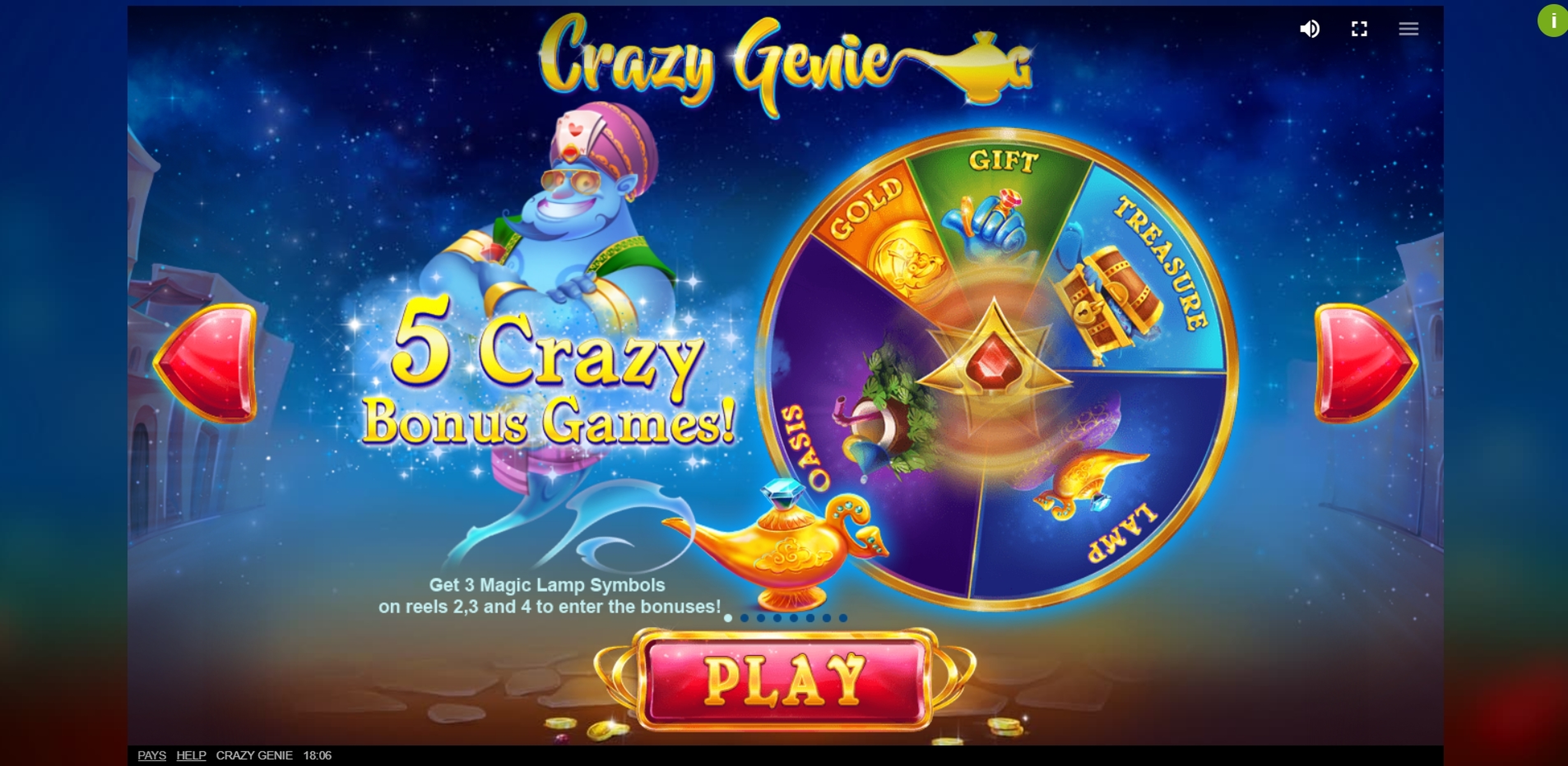 Play Crazy Genie Free Casino Slot Game by Red Tiger Gaming