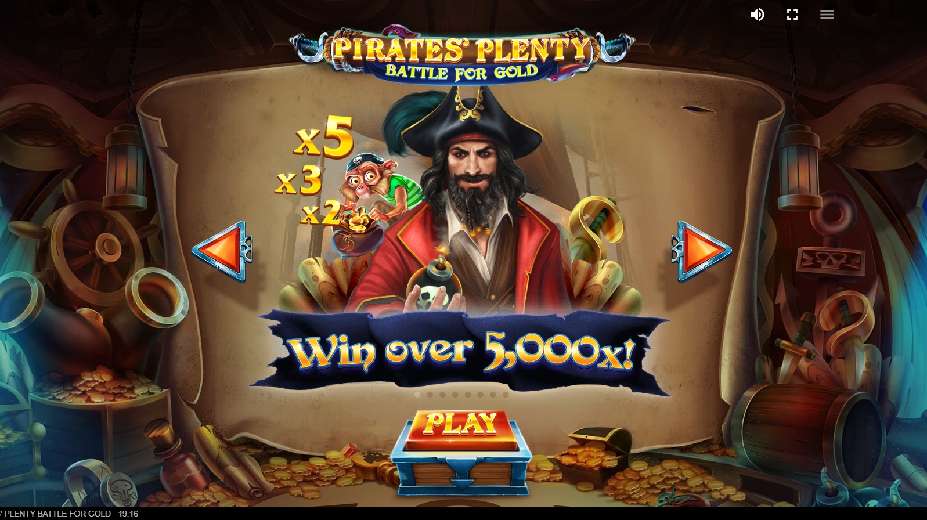 Play Pirates Plenty Battle for Gold Free Casino Slot Game by Red Tiger Gaming