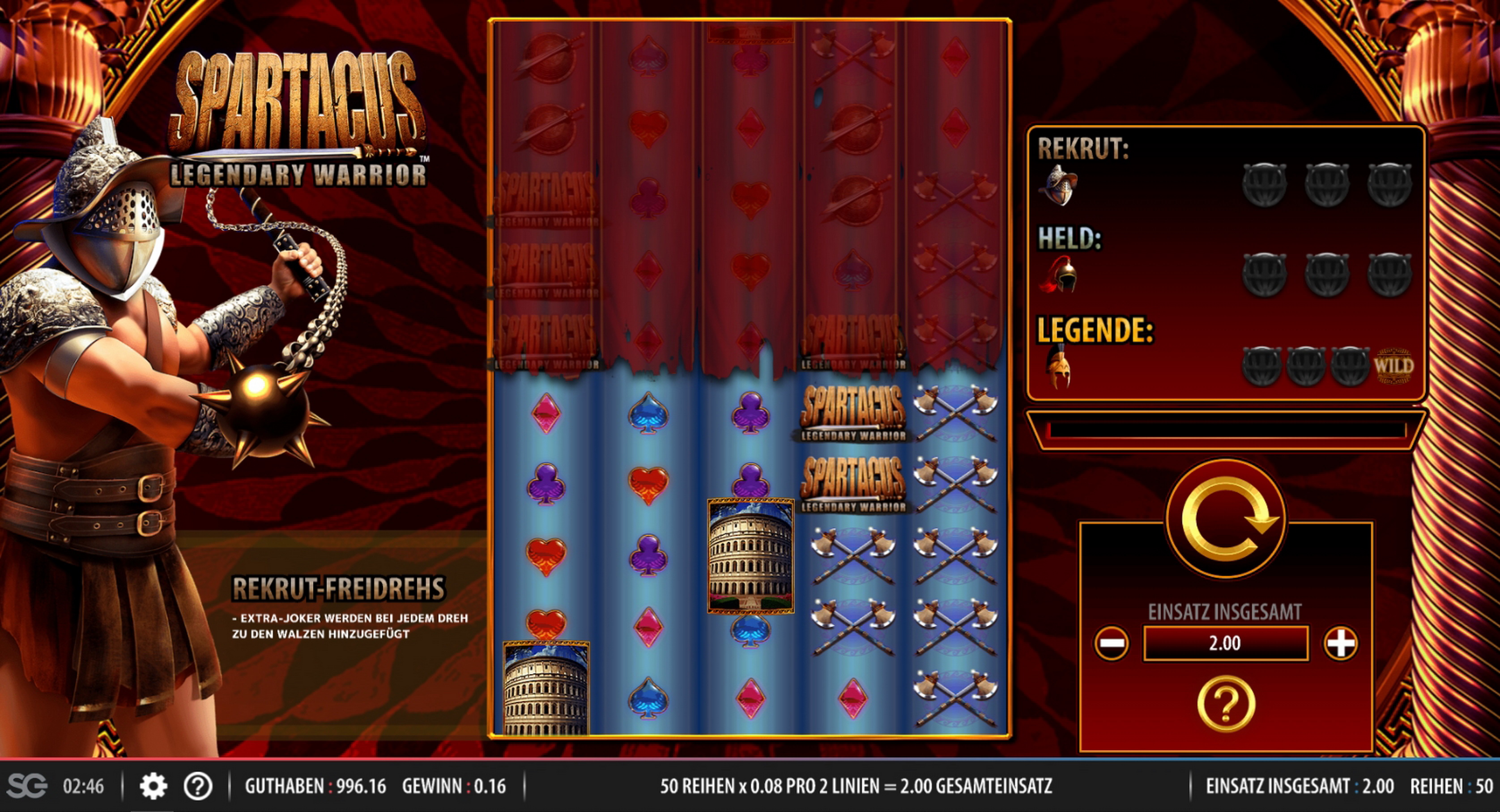 Win Money in Spartacus Legendary Warrior Free Slot Game by Red7 Mobile