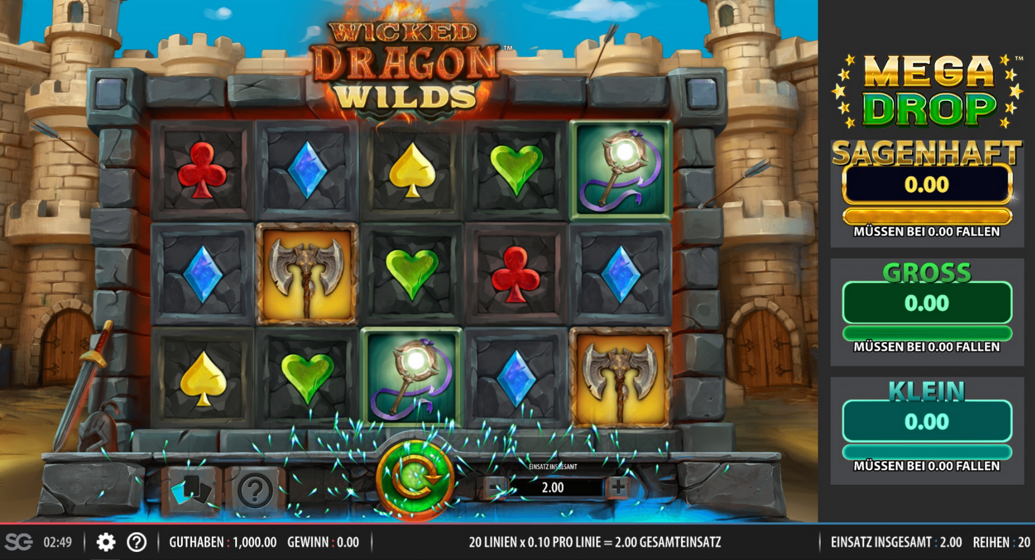 Reels in Wicked Dragon Wilds Slot Game by Red7 Mobile