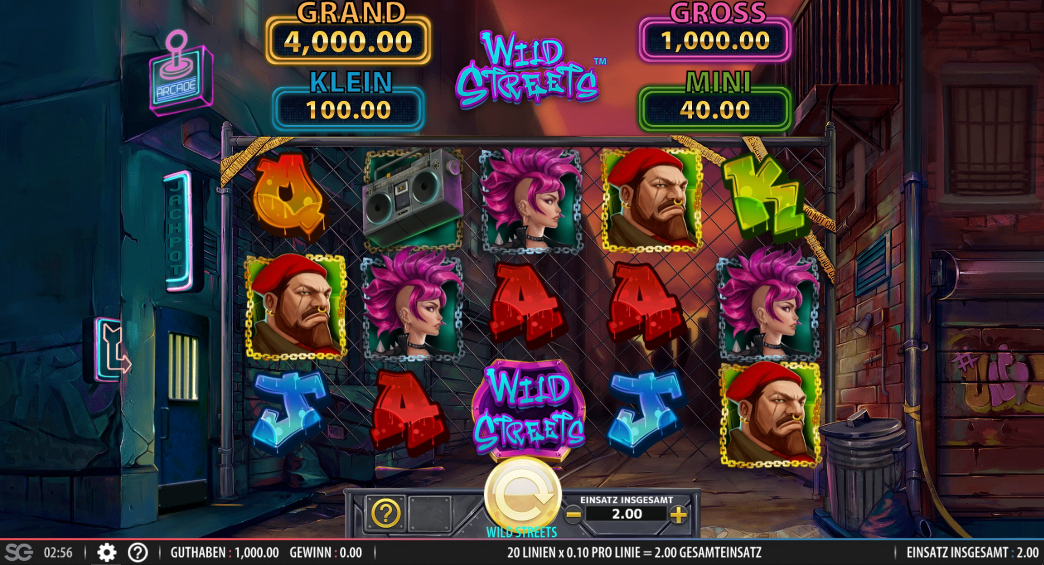 Reels in Wild Streets Slot Game by Red7 Mobile