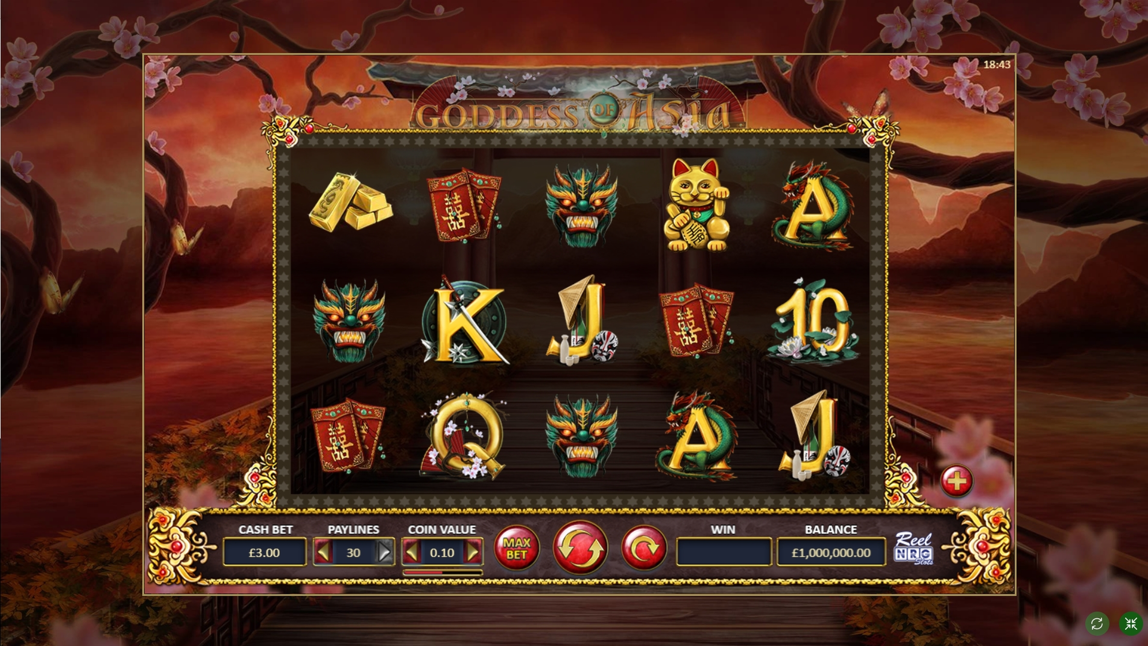 Reels in Goddess of Asia Slot Game by ReelNRG Gaming