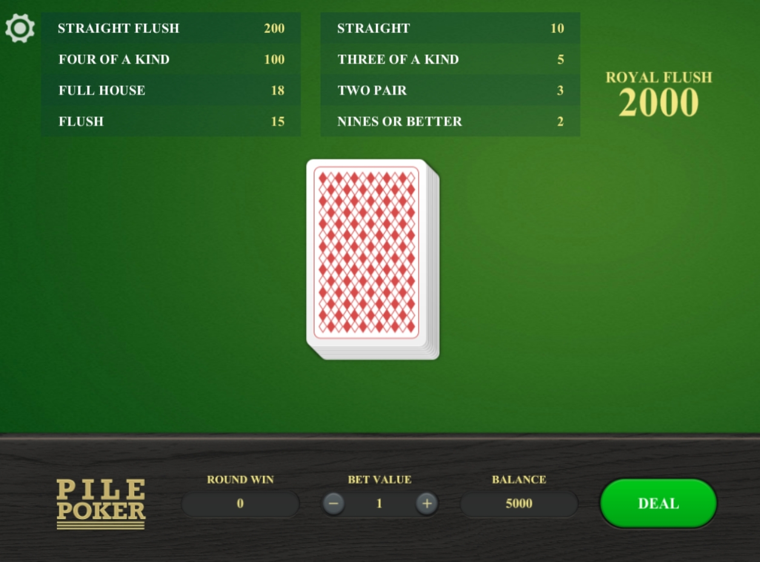 Reels in Pile Poker Slot Game by Relax Gaming