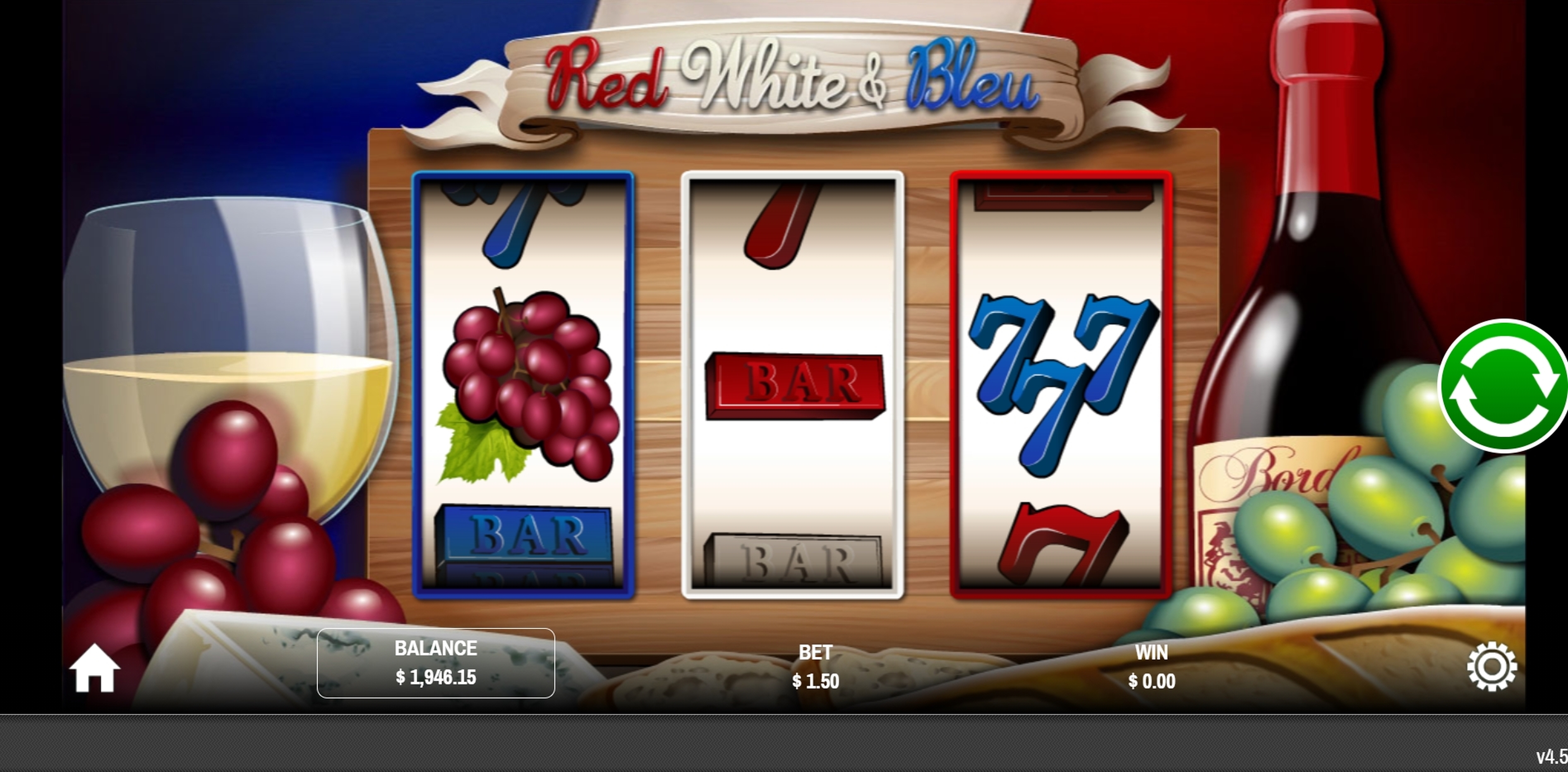 Reels in Red White and Bleu Slot Game by Rival