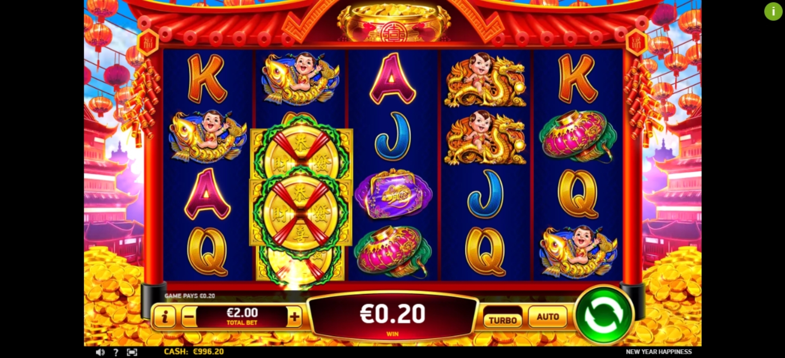 Win Money in New Year Happiness Free Slot Game by Ruby Play
