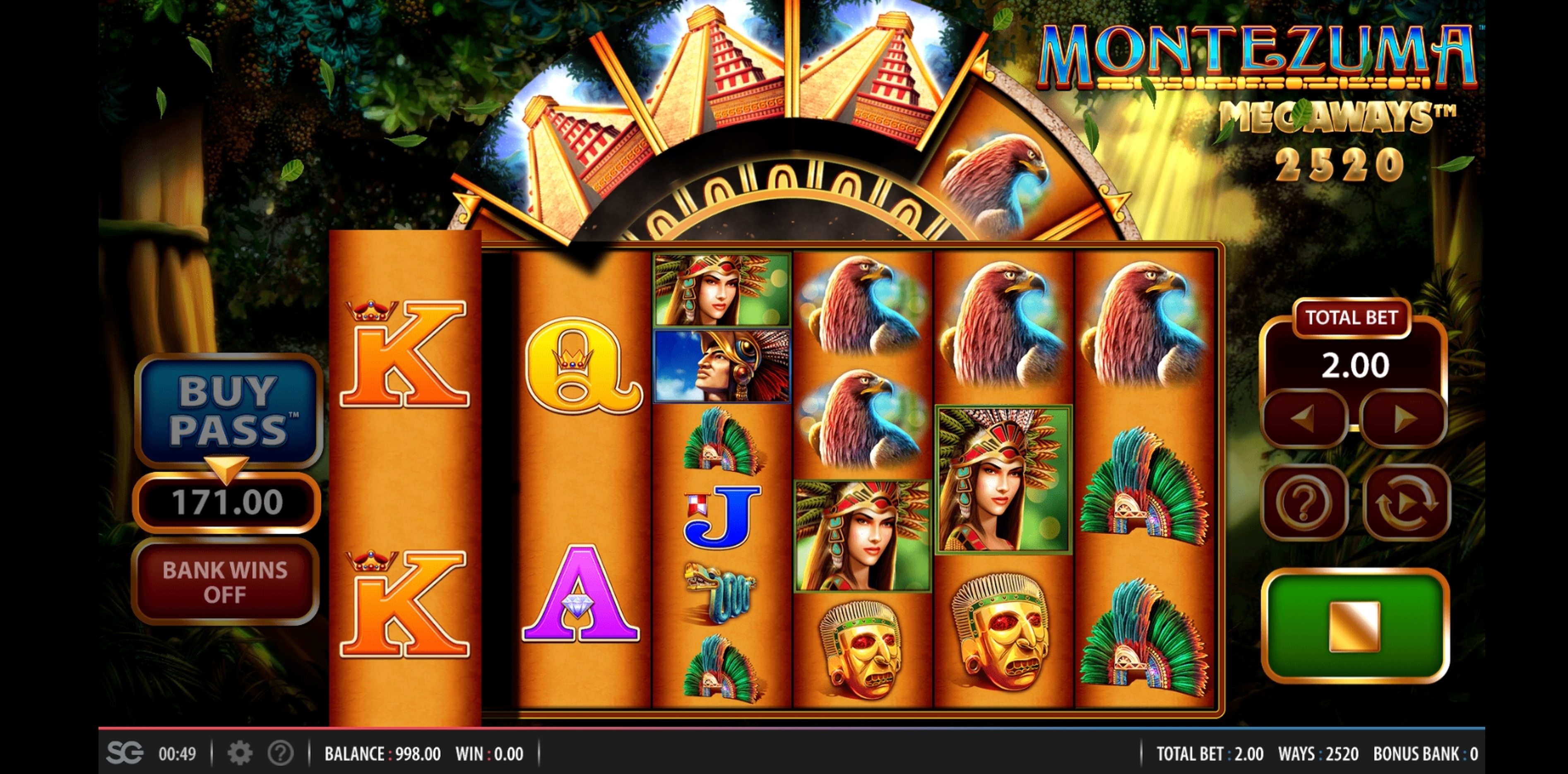 Win Money in Montezuma Megaways Free Slot Game by WMS