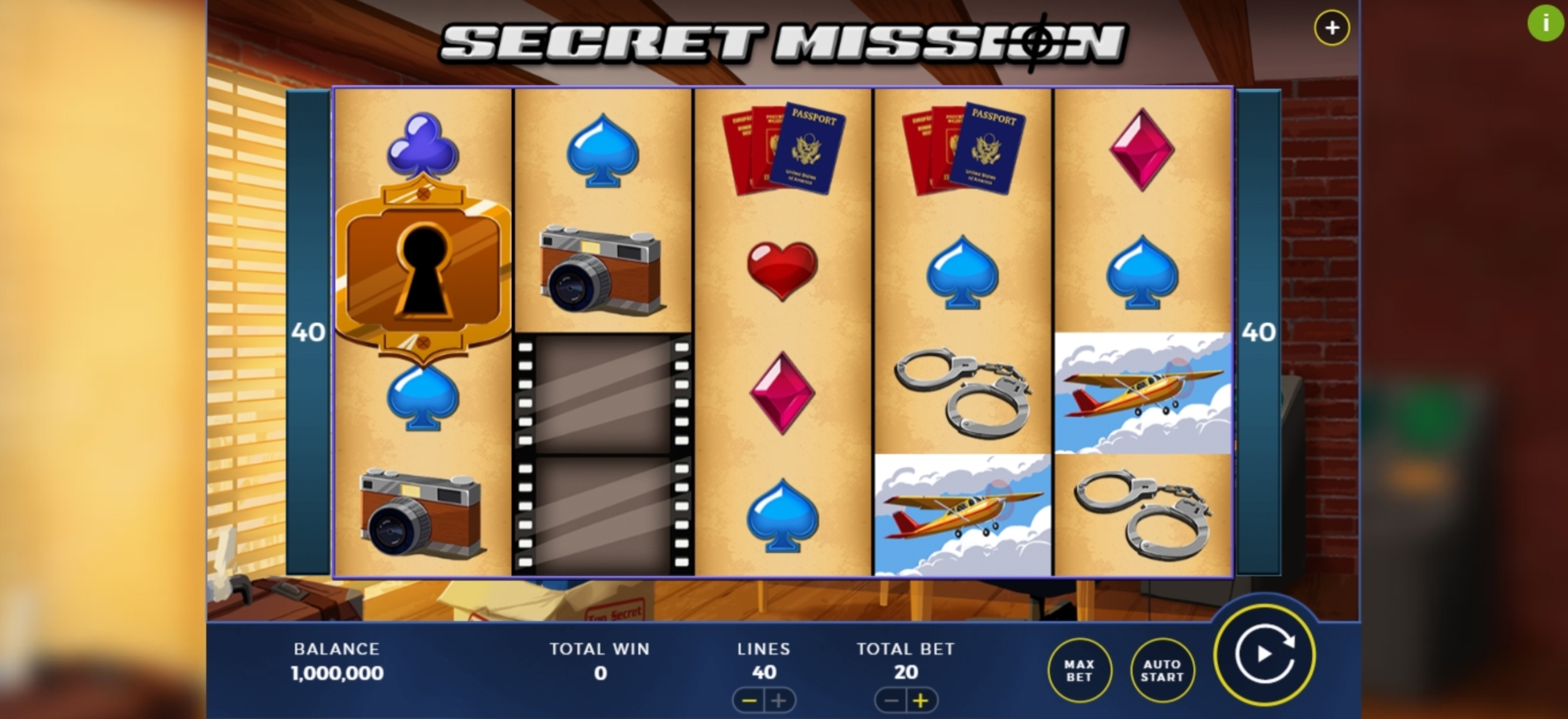 Reels in Secret Mission Slot Game by WMS