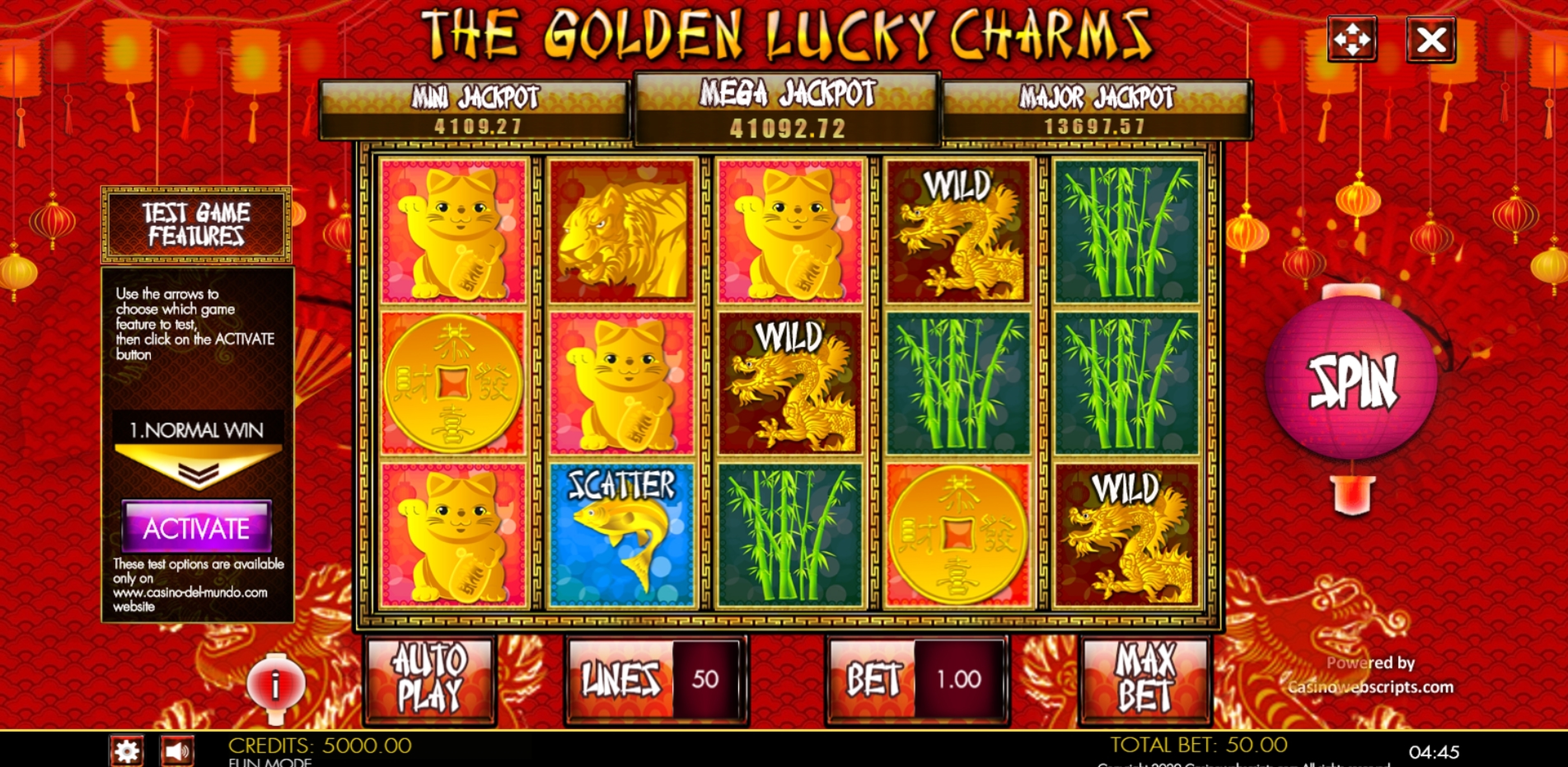 Reels in Golden Charms Slot Game by SG