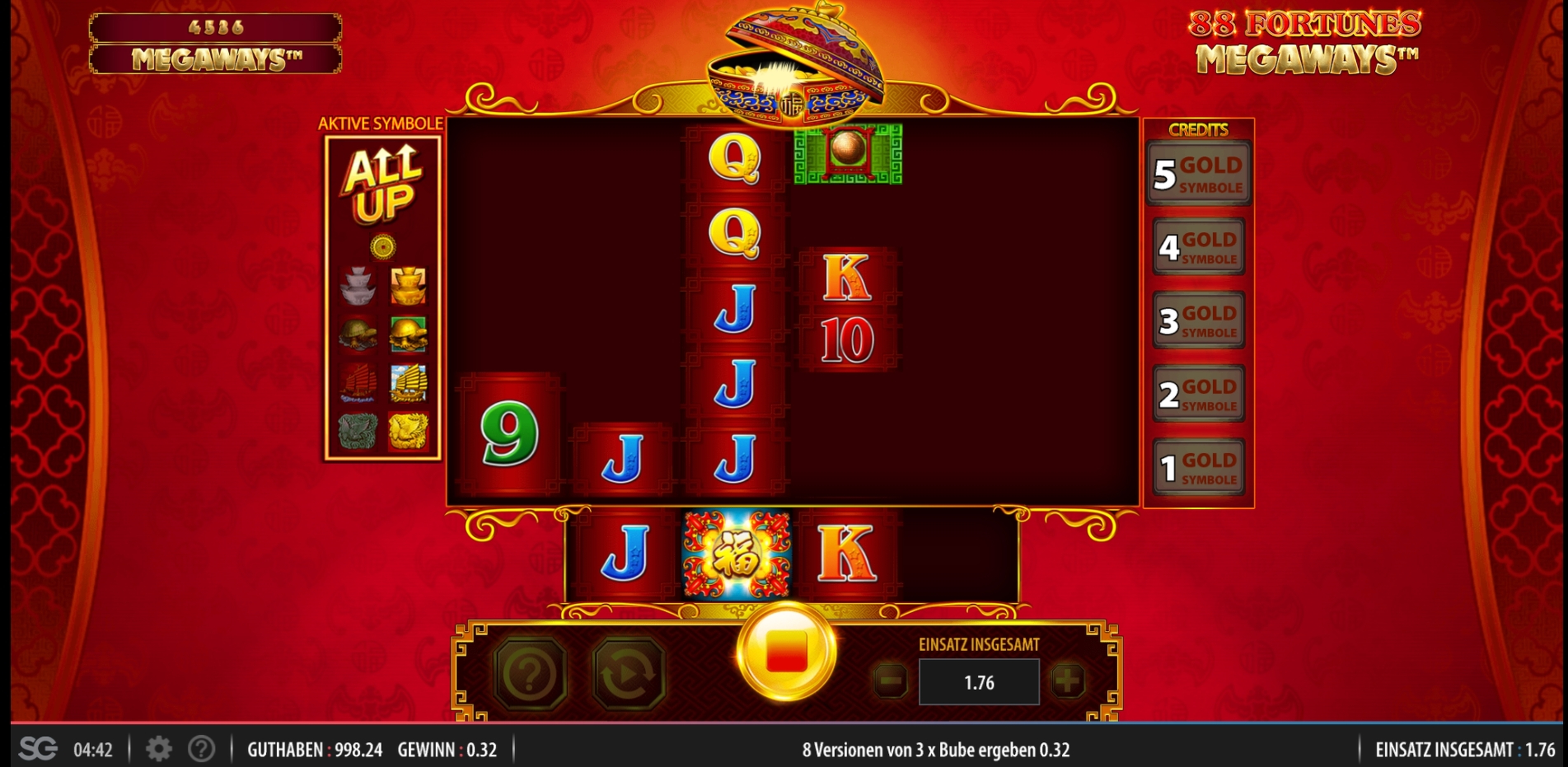 Win Money in 88 Fortunes Megaways Free Slot Game by Shuffle Master