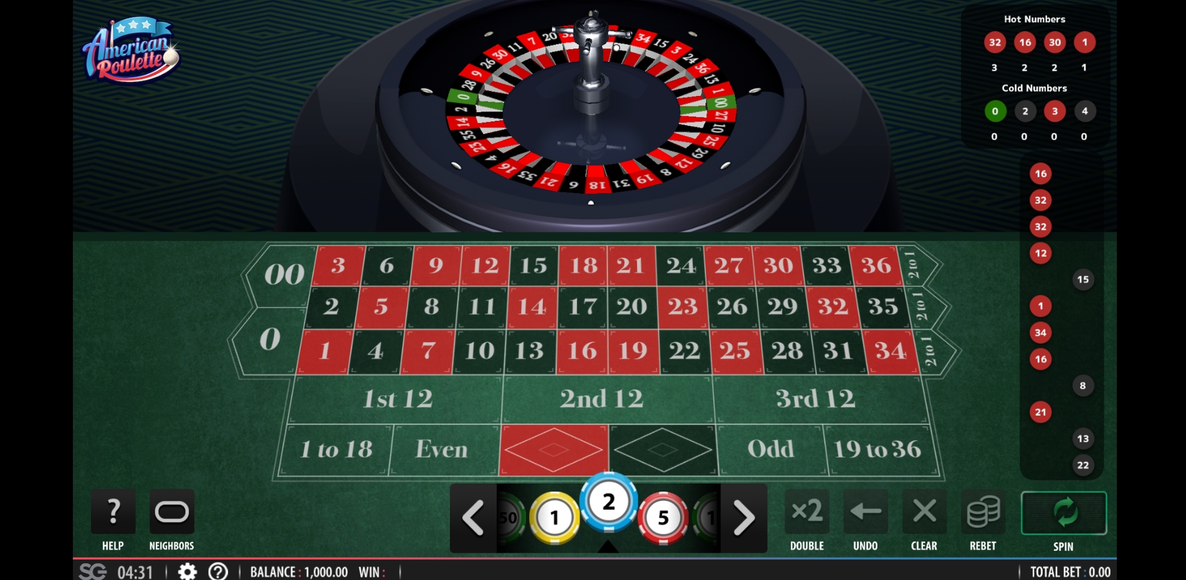 Reels in American Roulette Slot Game by Shuffle Master