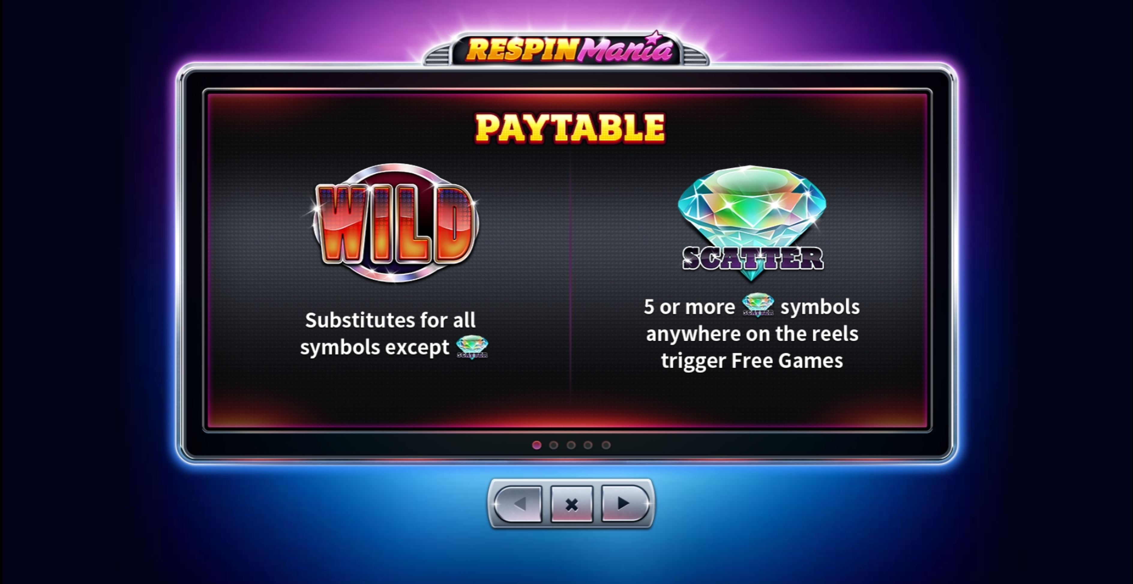 Info of Respin Mania Slot Game by Skywind