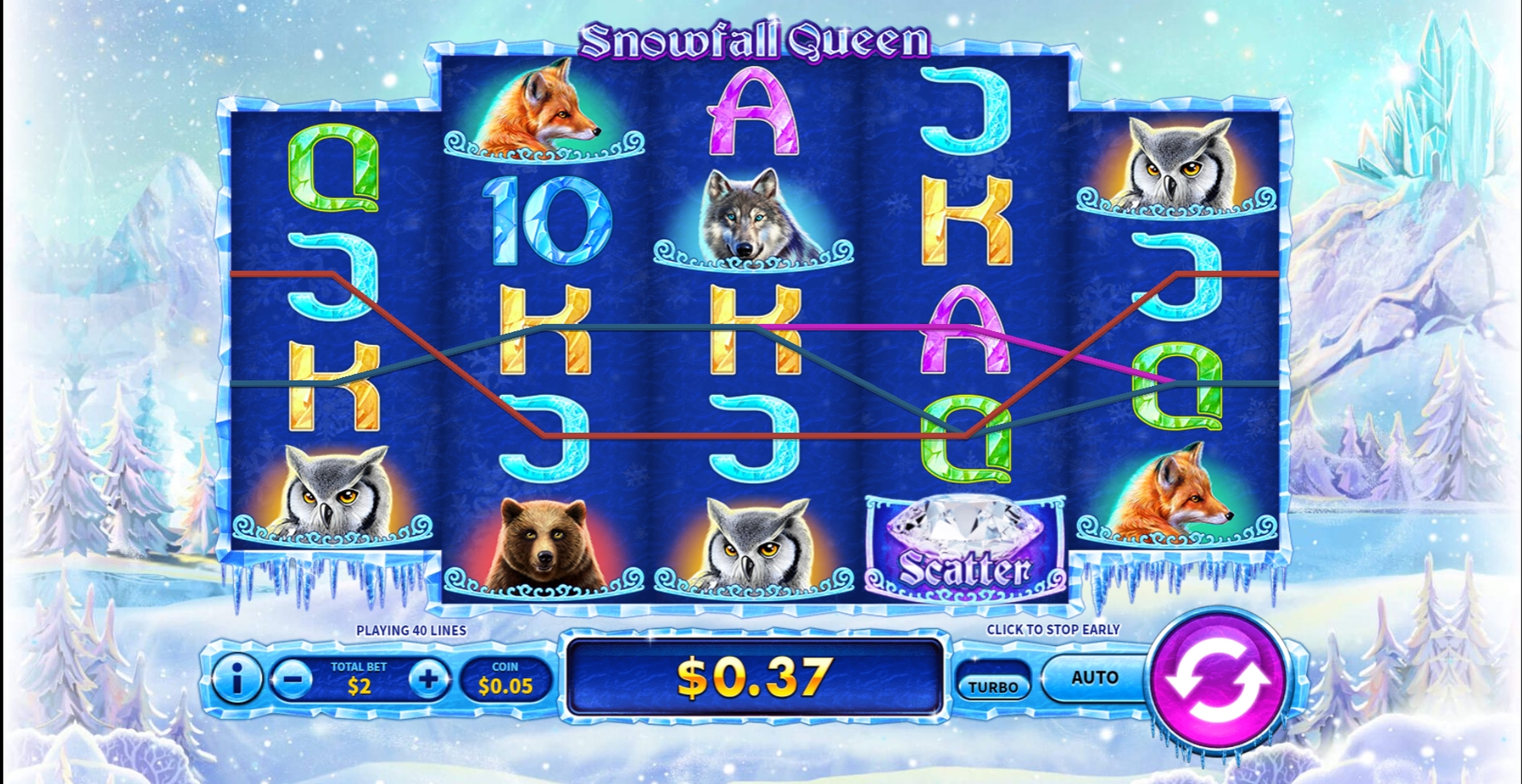 Win Money in Snowfall Queen Free Slot Game by Skywind