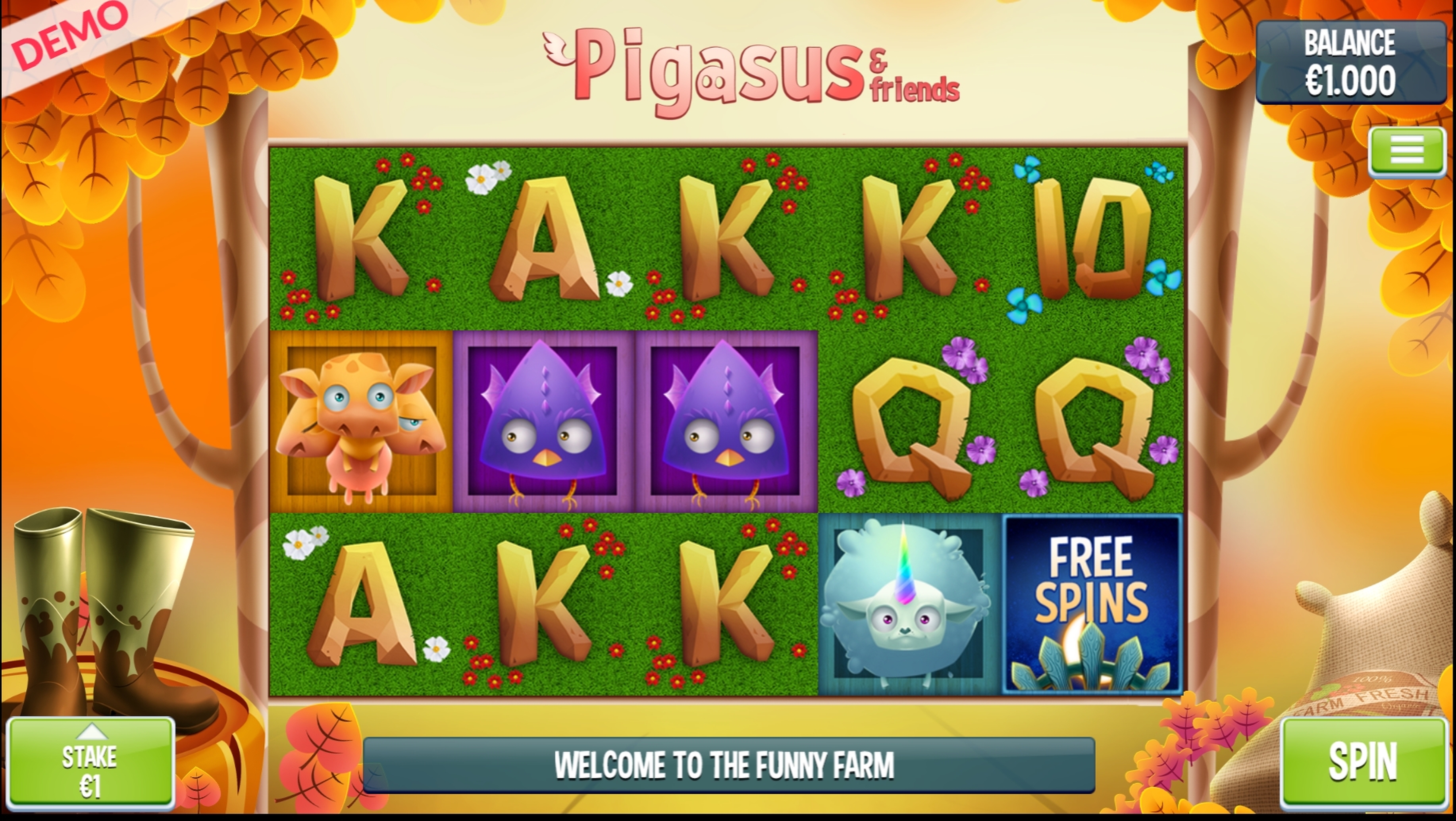 Reels in Pigasus Slot Game by Slingo