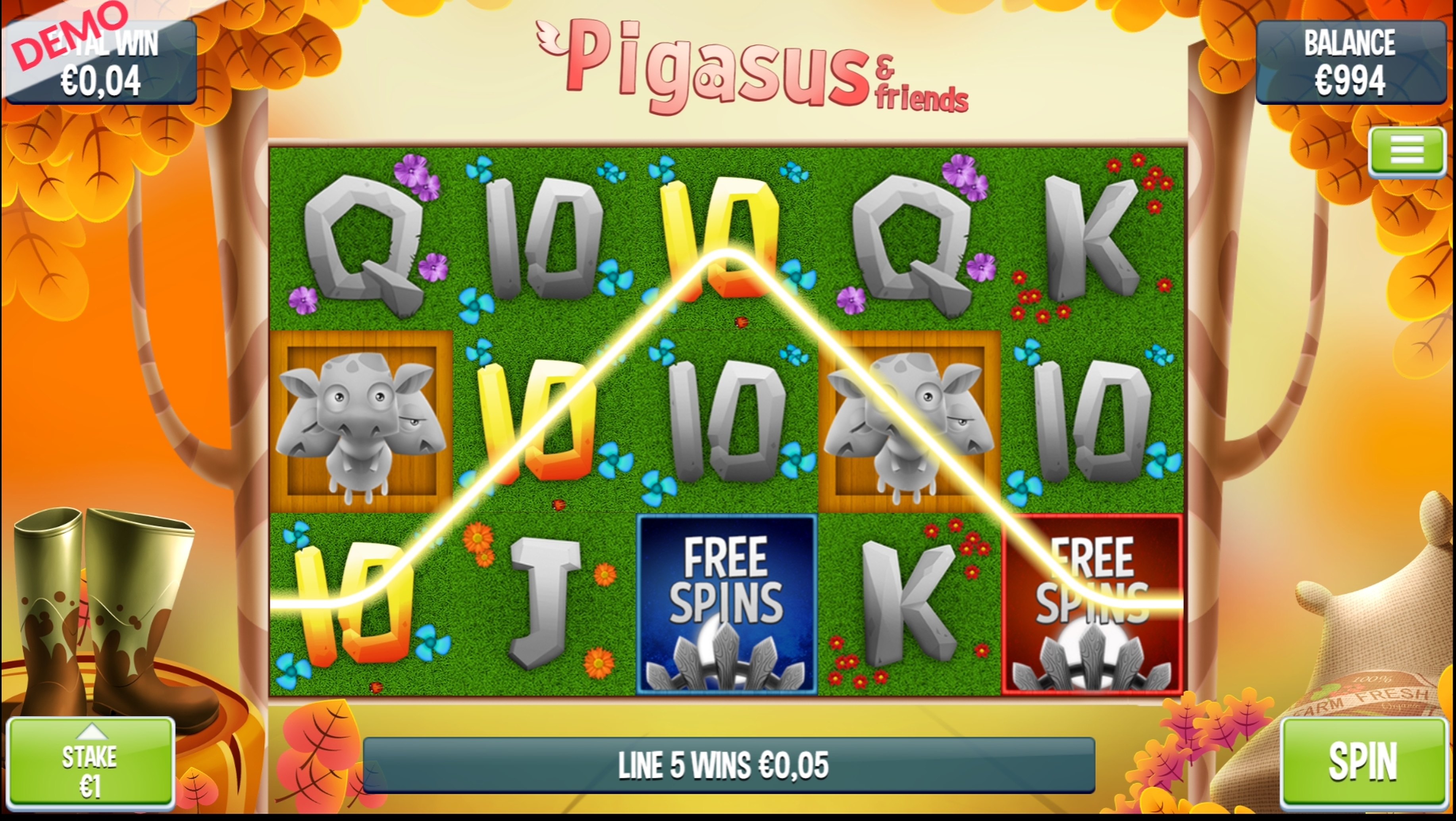 Win Money in Pigasus Free Slot Game by Slingo