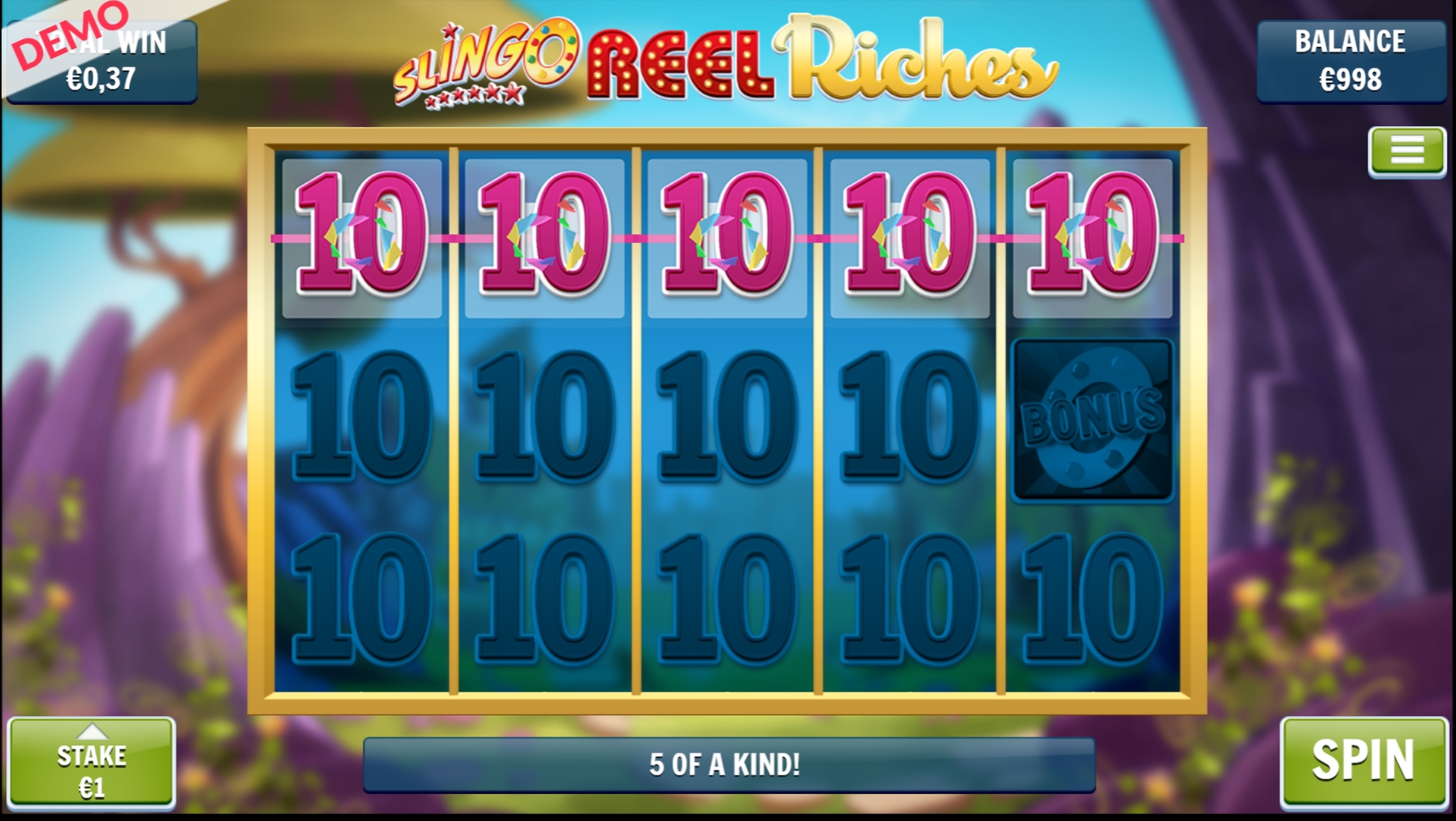 Win Money in Slingo Reel Riches Free Slot Game by Slingo