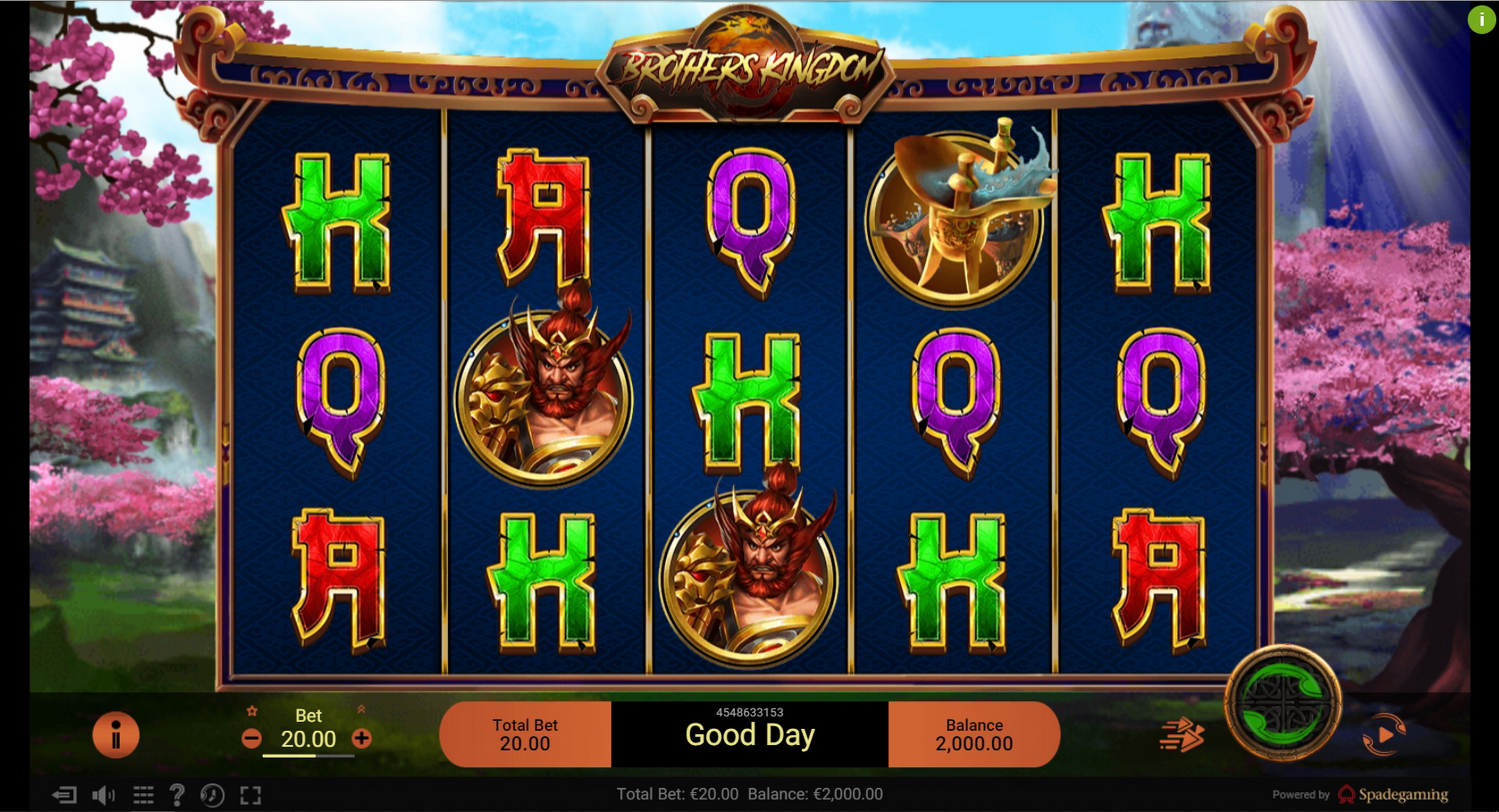 Reels in Brothers Kingdom Slot Game by Spade Gaming