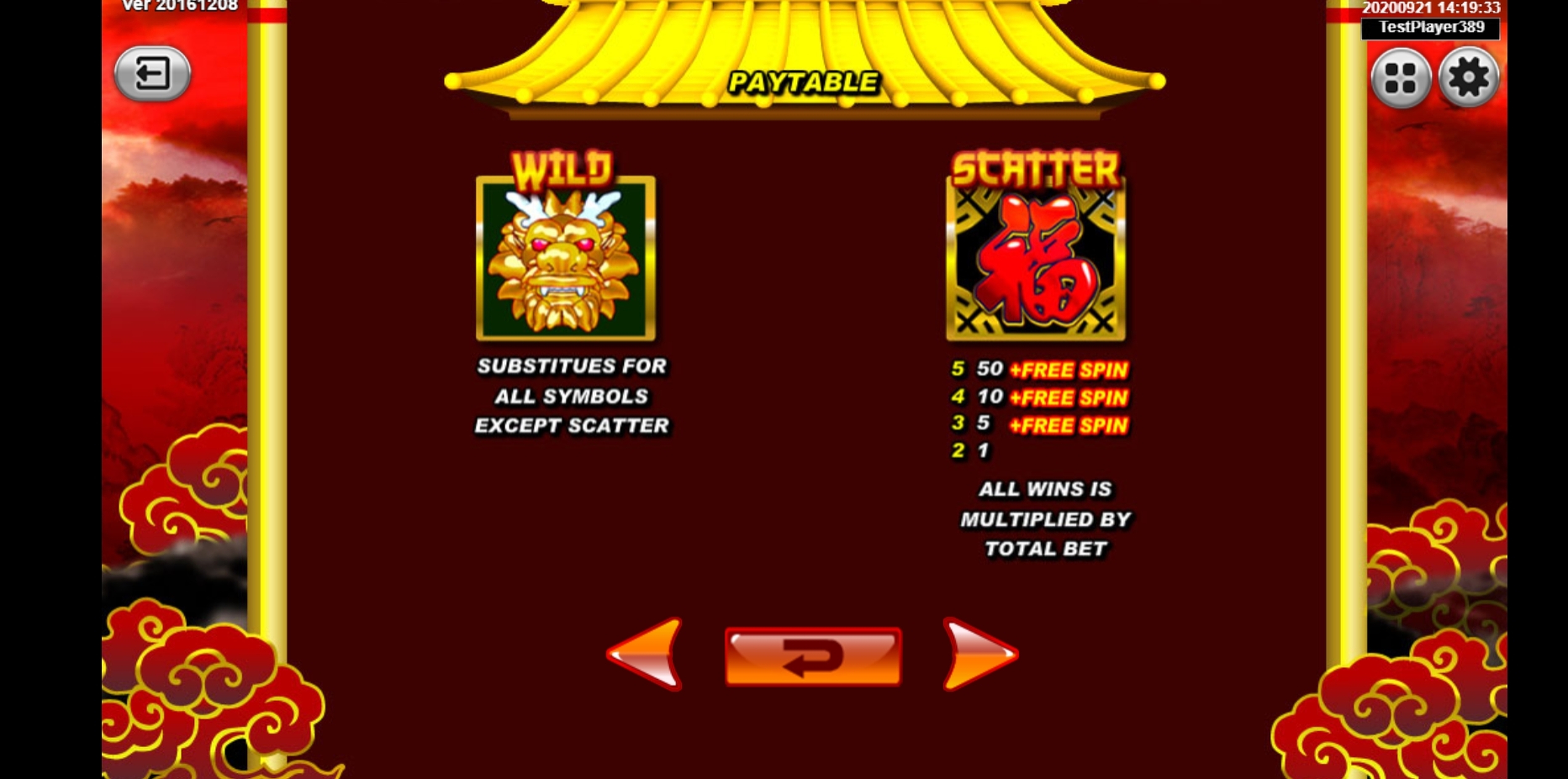 Info of Dragon Gold SA Slot Game by Spade Gaming