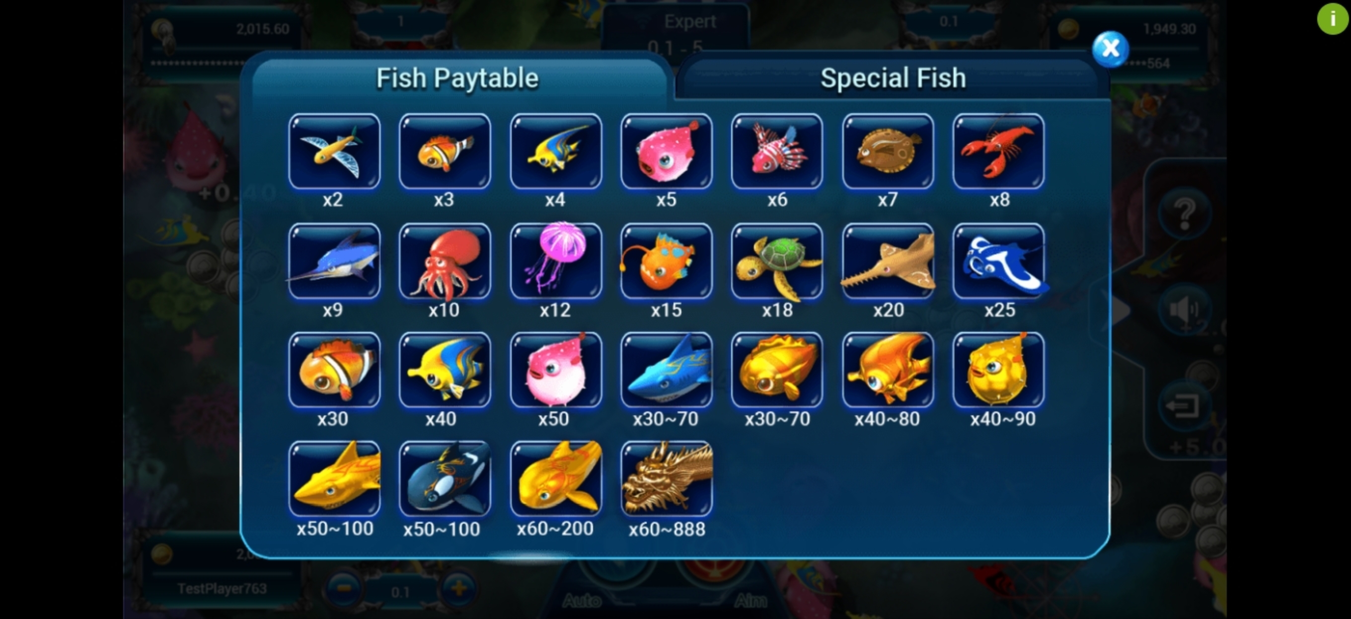 Info of Fishing God Slot Game by Spade Gaming