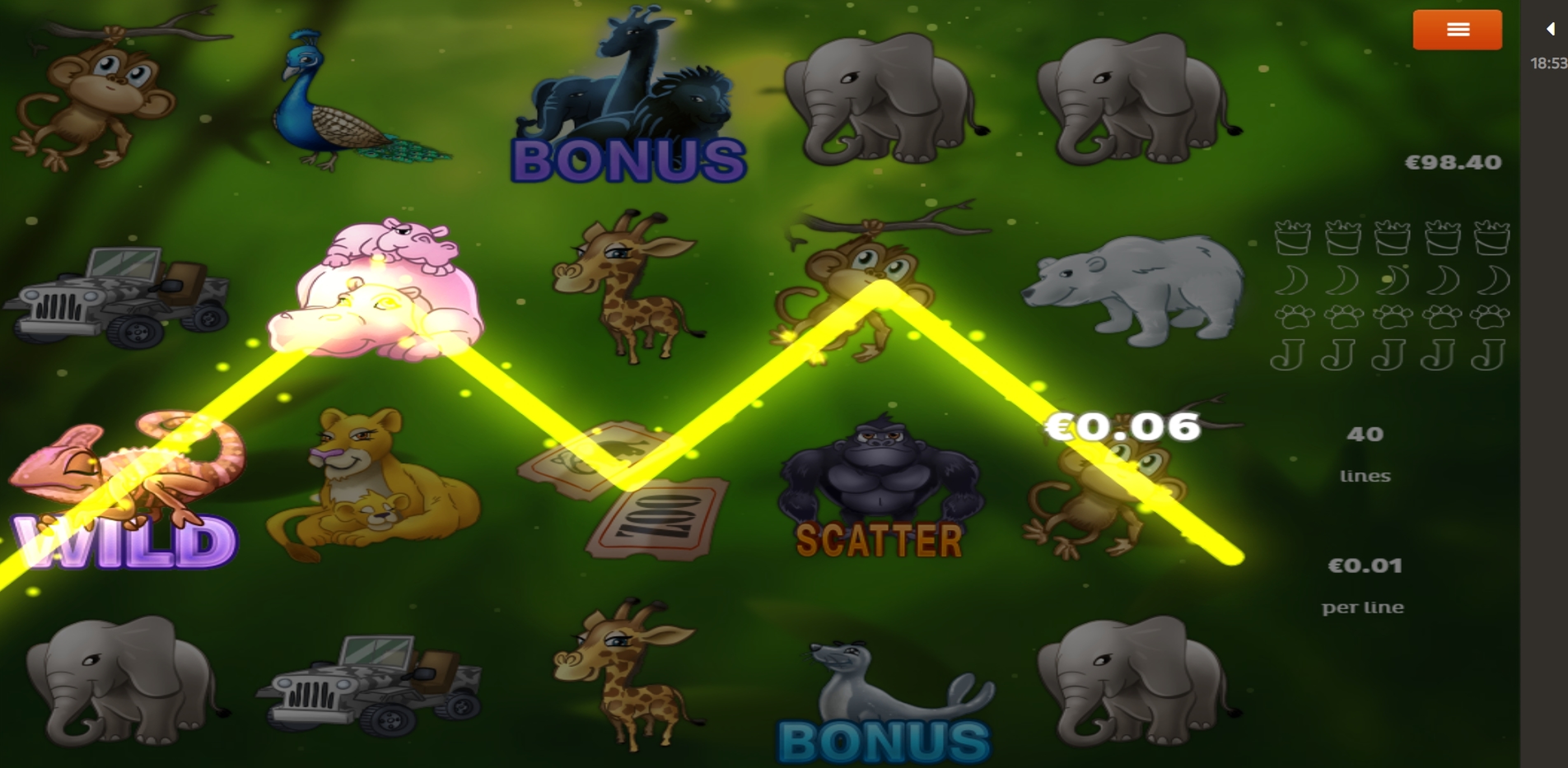 Win Money in Zoo Free Slot Game by Spigo