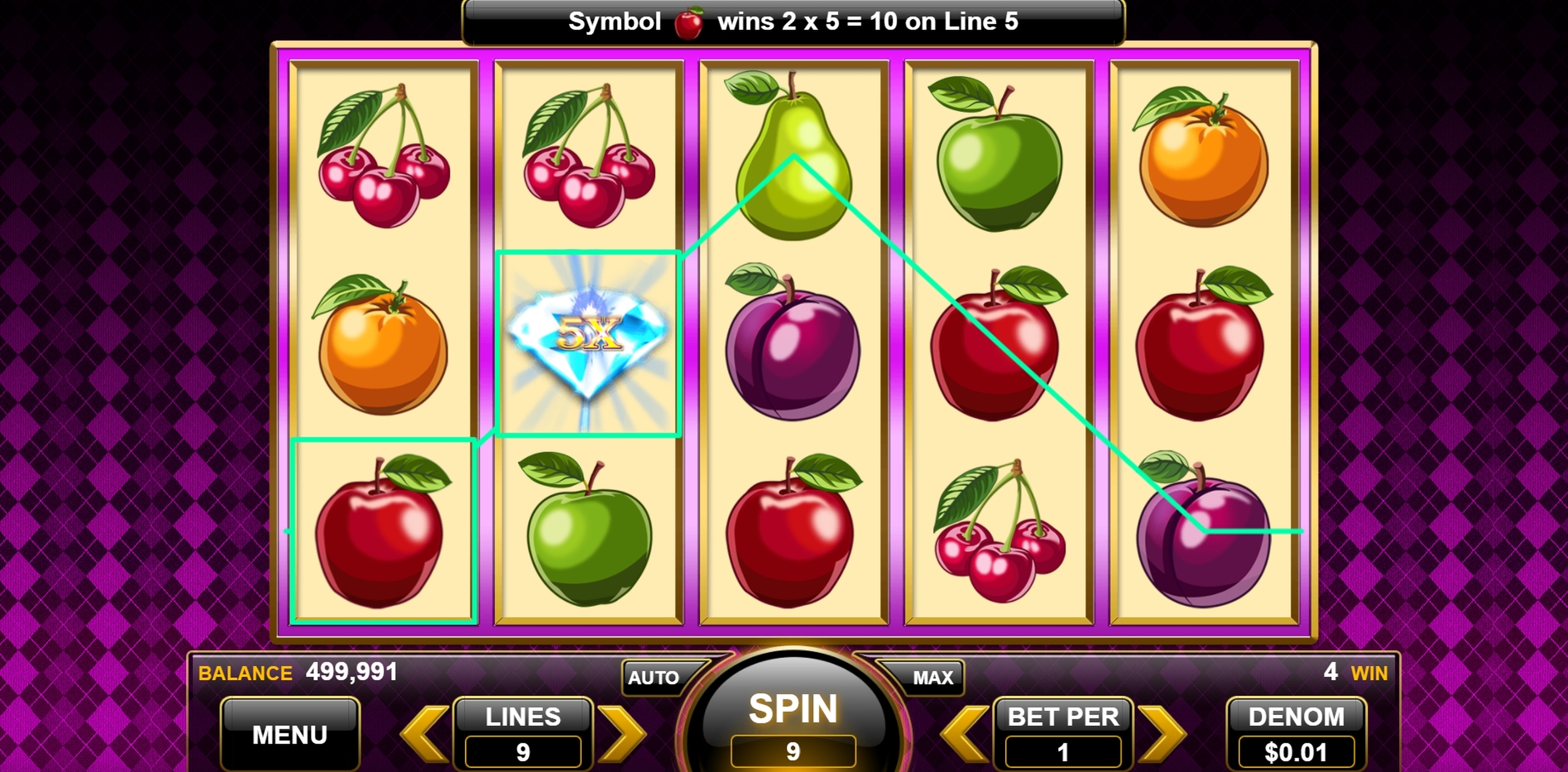 Win Money in 25 Diamonds Free Slot Game by Spin Games