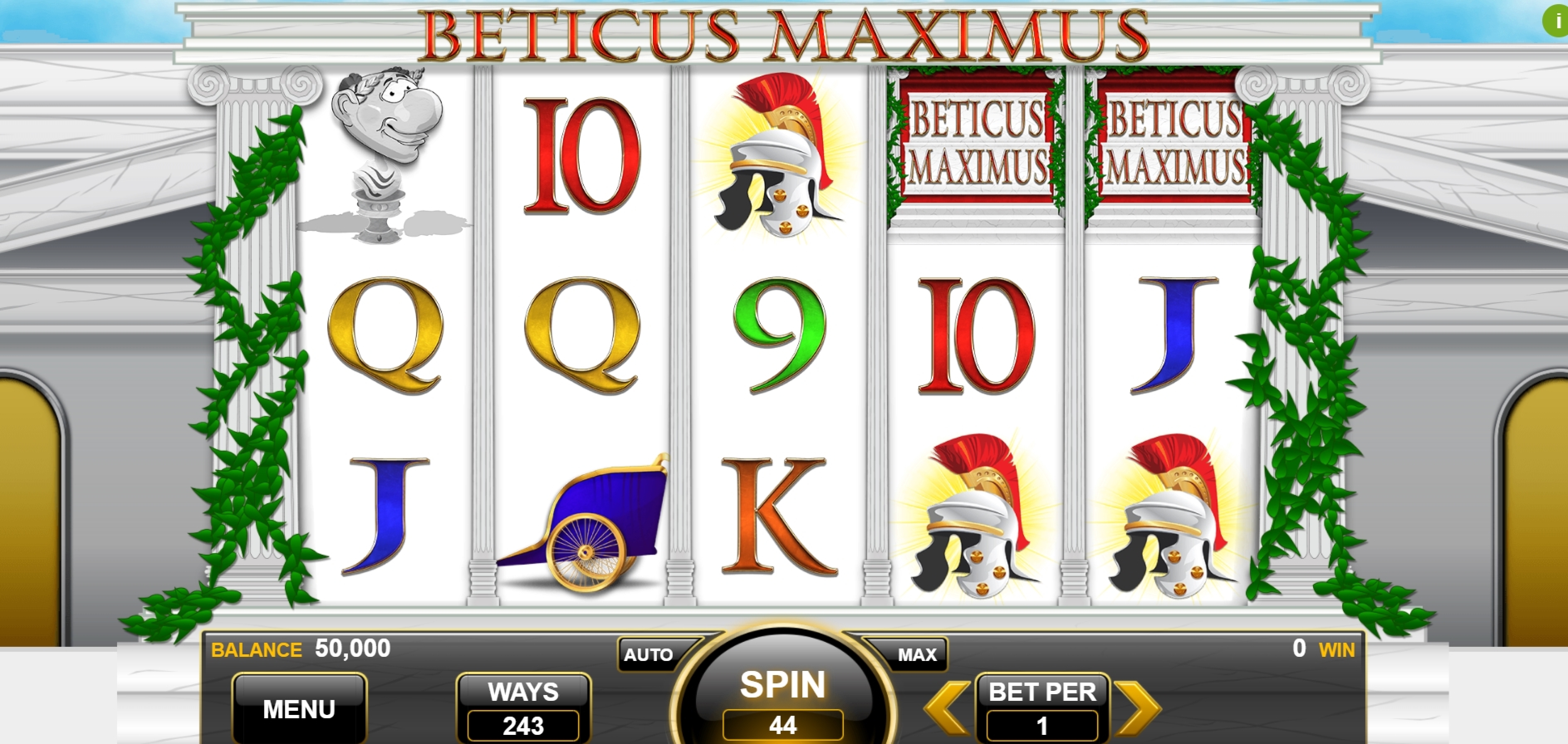 Reels in Beticus Maximus Slot Game by Spin Games