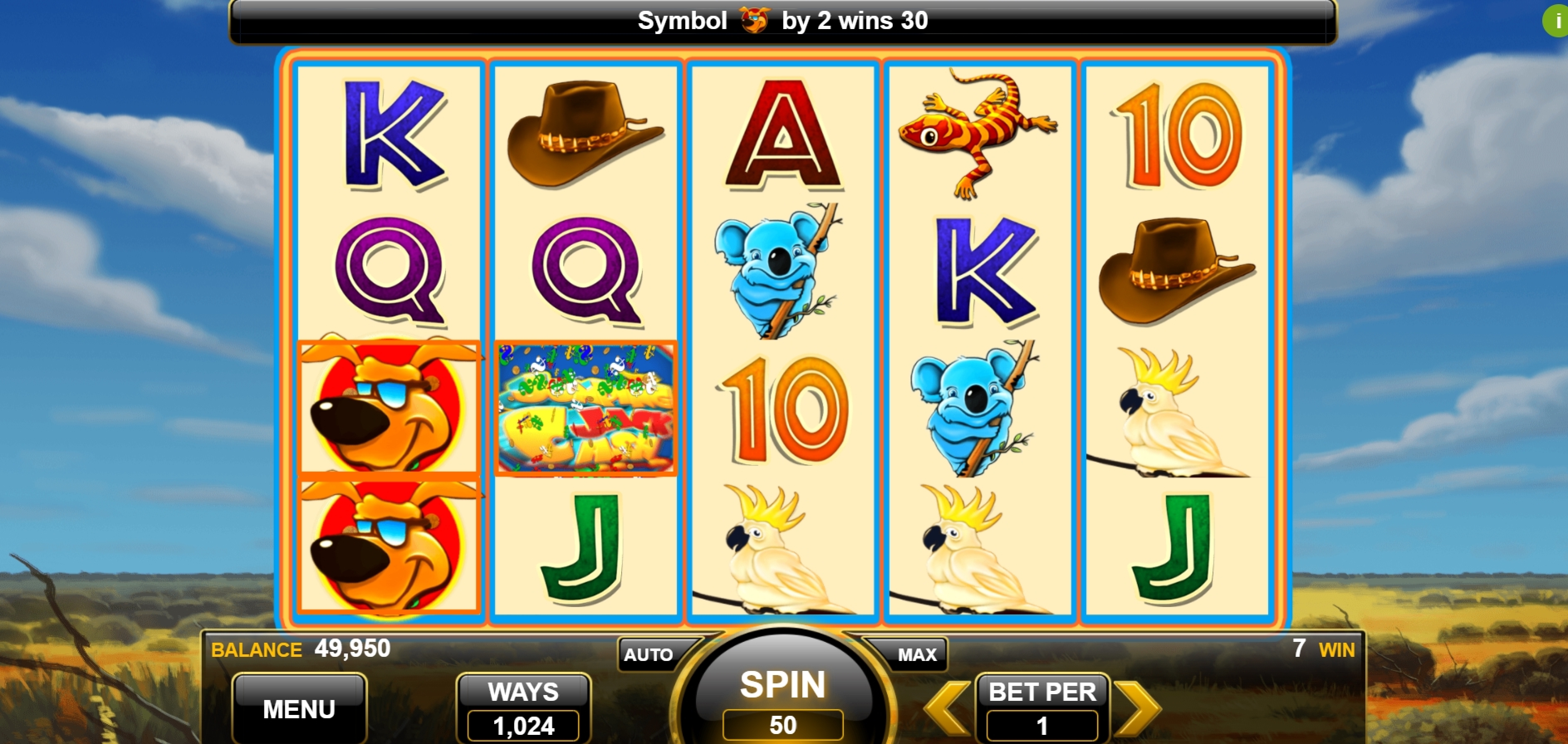 Win Money in Jumping Jack Cash Free Slot Game by Spin Games