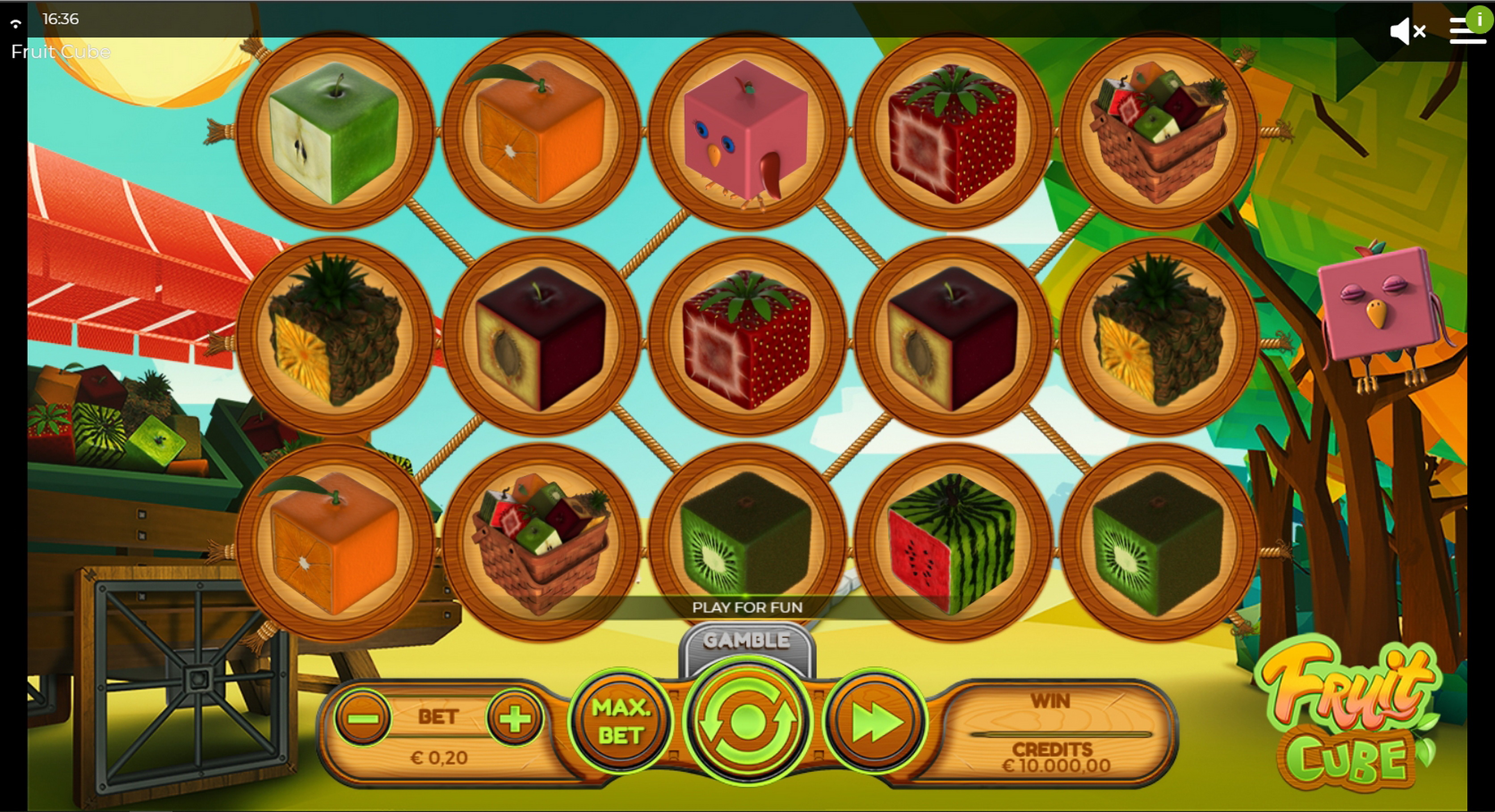 Reels in Fruit Cube Slot Game by Spinmatic