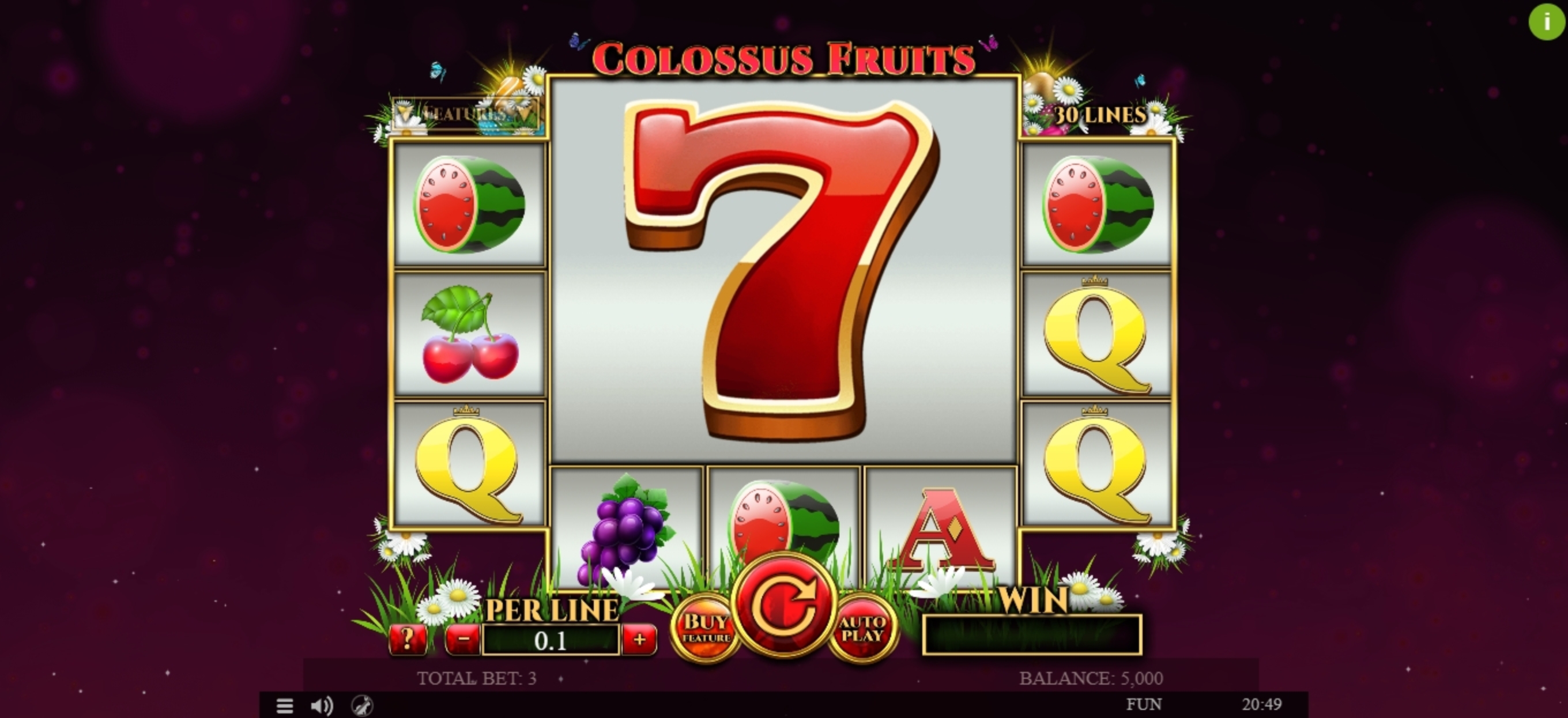 Reels in Colossus Fruits Easter Edition Slot Game by Spinomenal