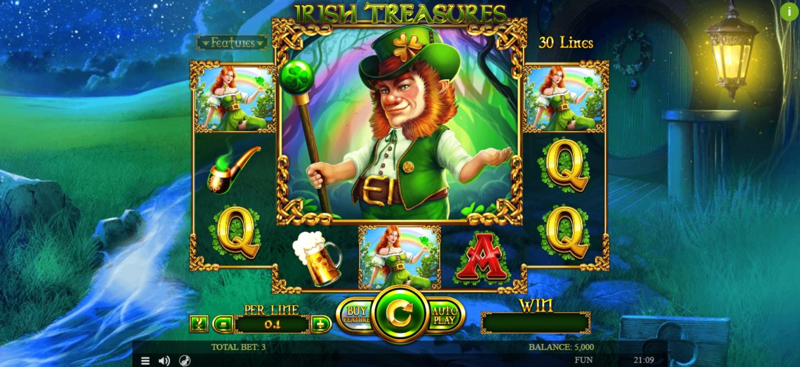 Reels in Irish Treasures Slot Game by Spinomenal