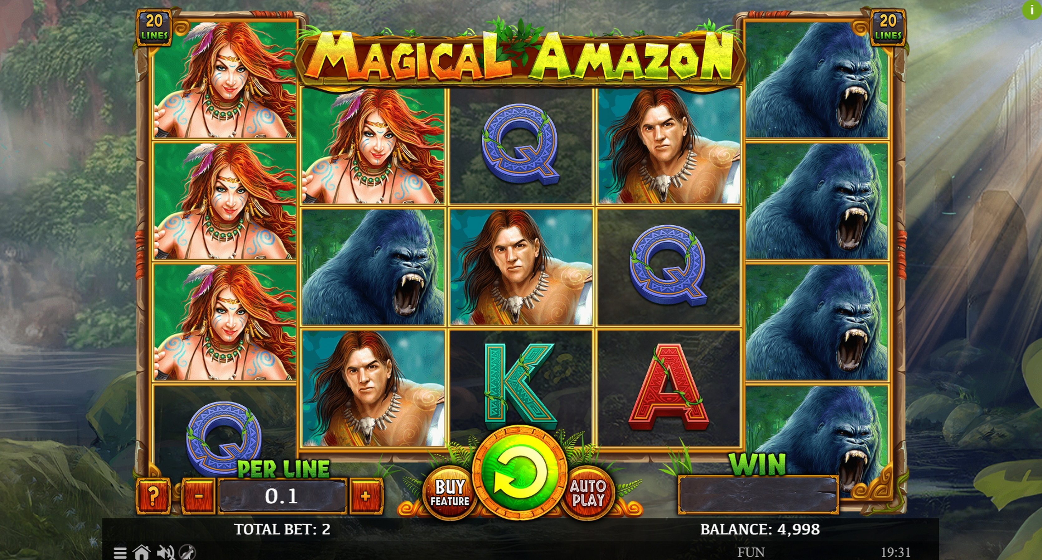 Reels in Magical Amazon Slot Game by Spinomenal