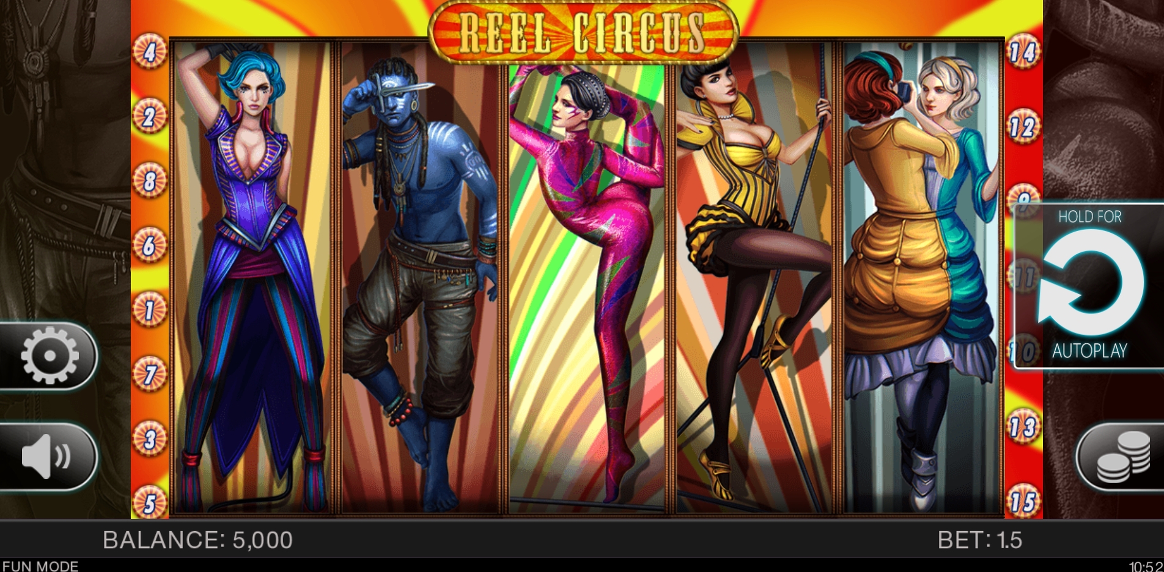 Reels in Reel Circus Slot Game by Spinomenal