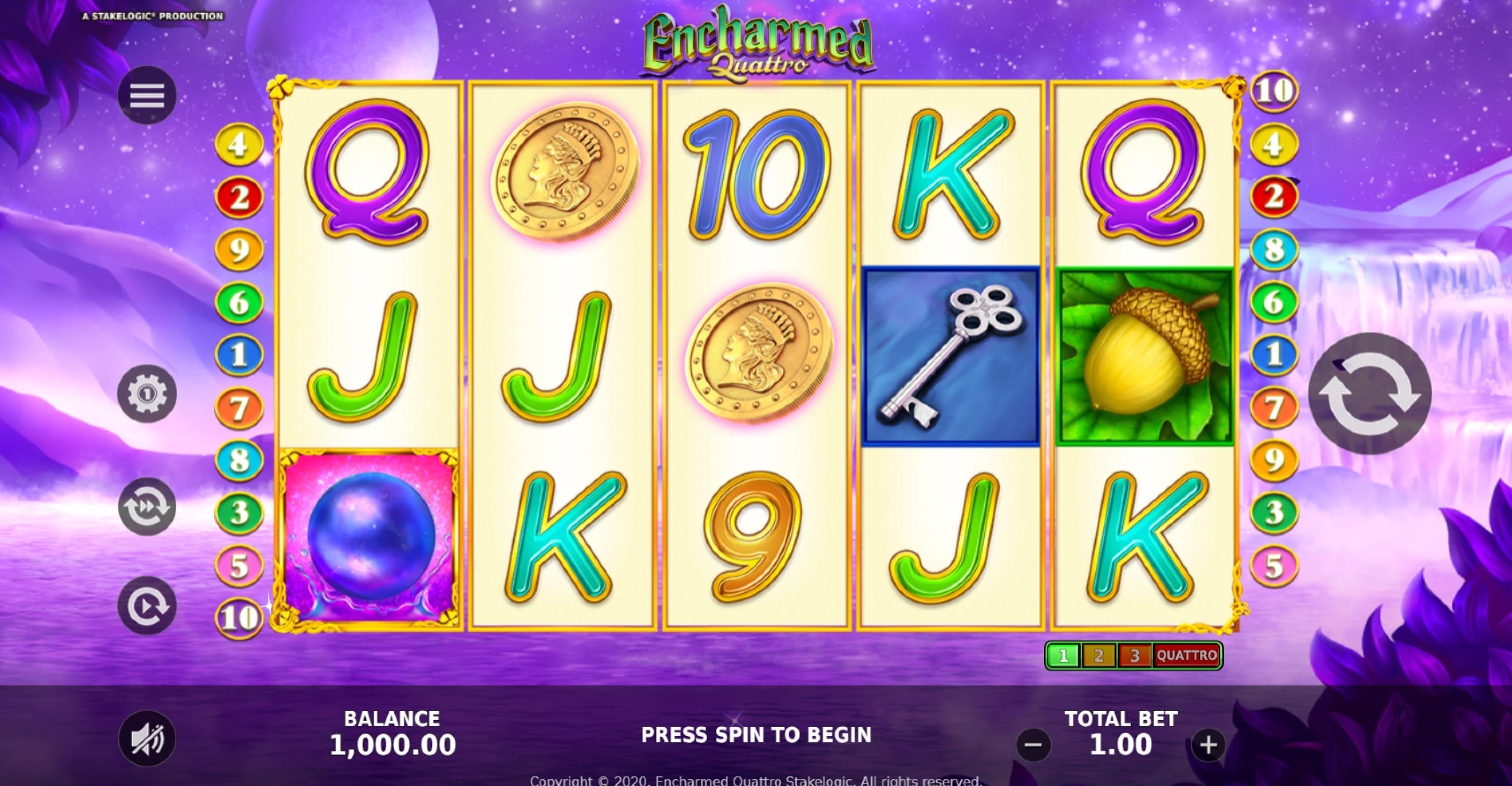 Reels in Encharmed Slot Game by Stakelogic