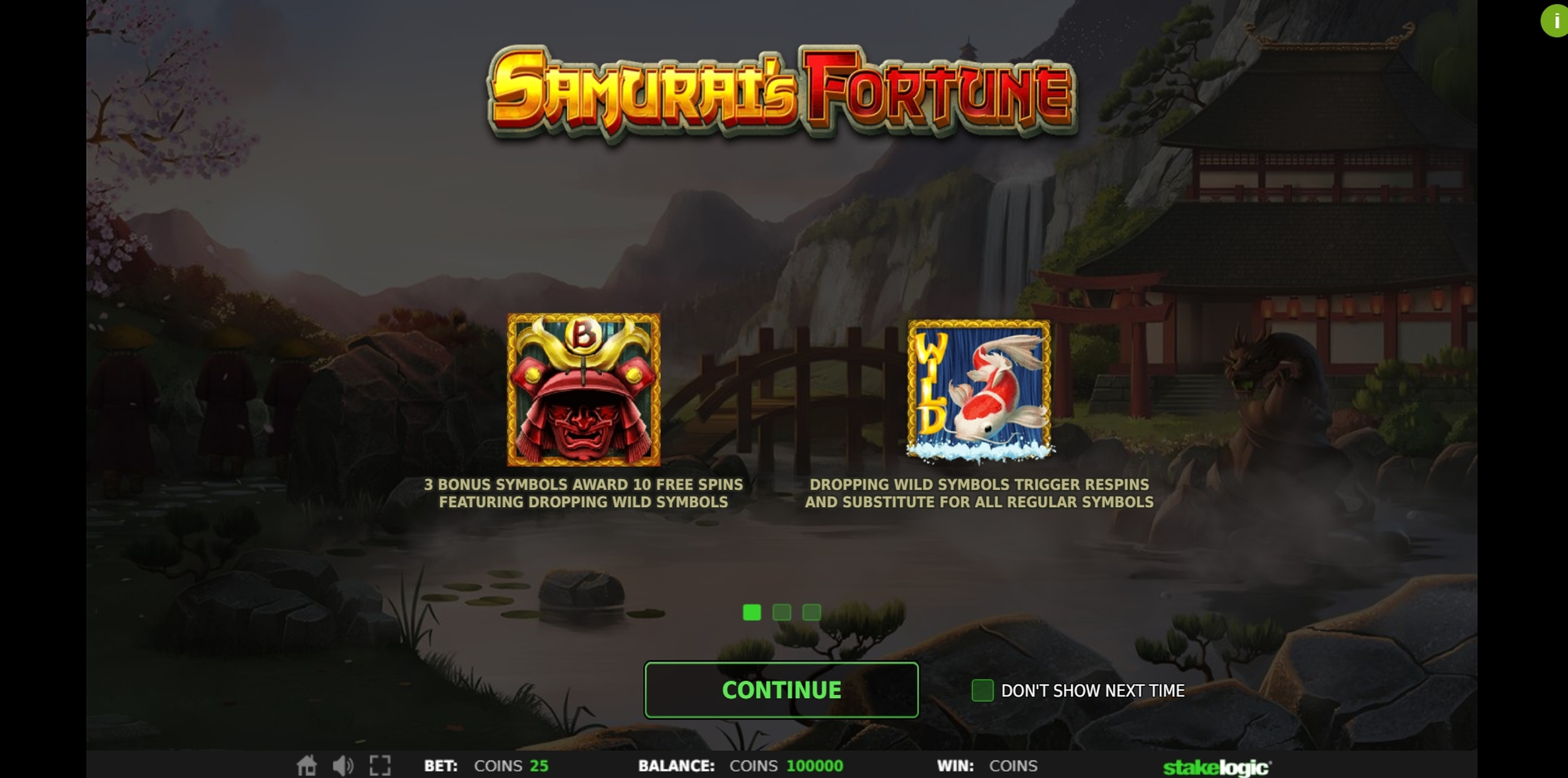 Play Samurai's Fortune Free Casino Slot Game by Stakelogic