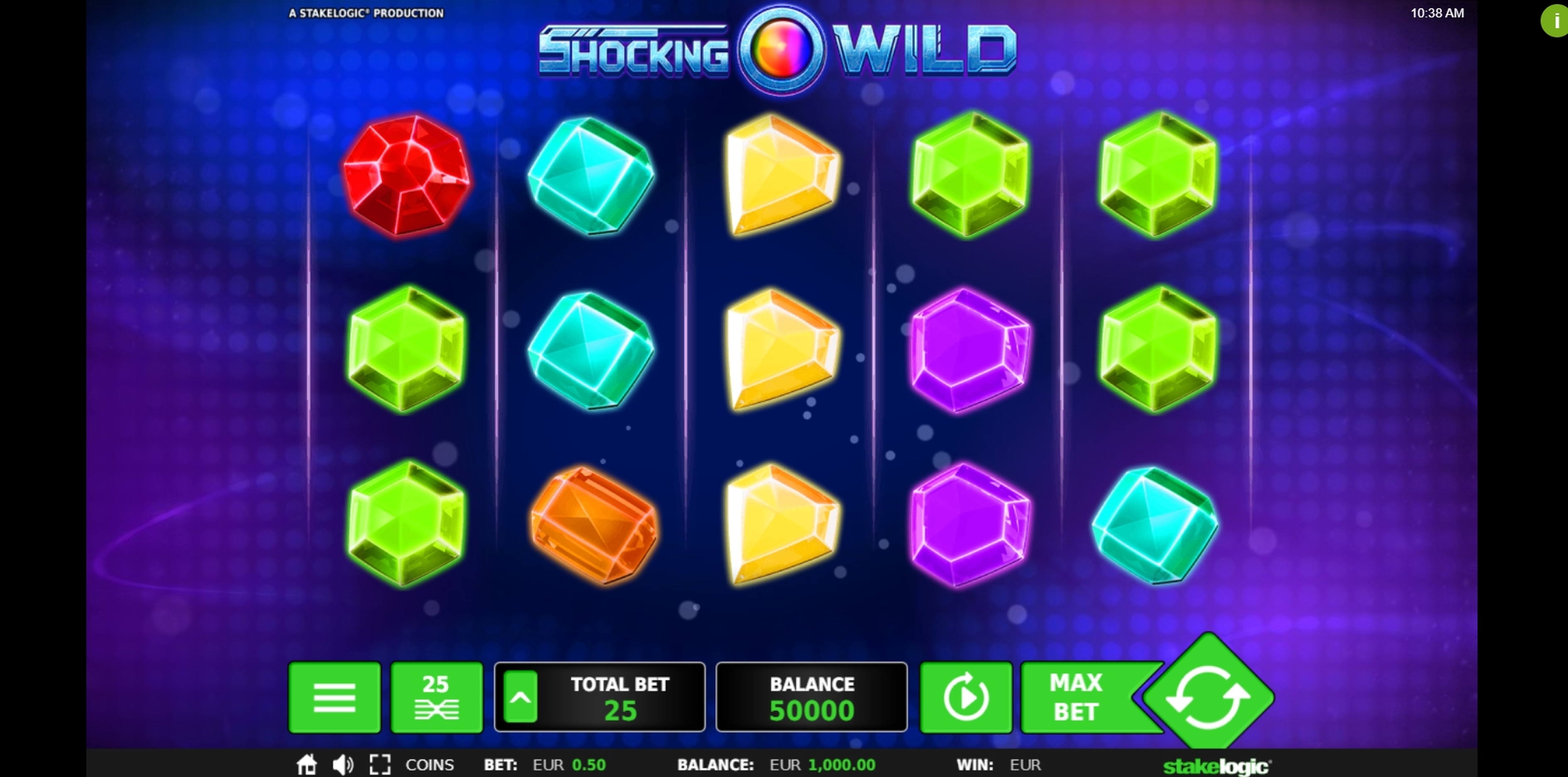 Reels in Shocking Wild Slot Game by Stakelogic