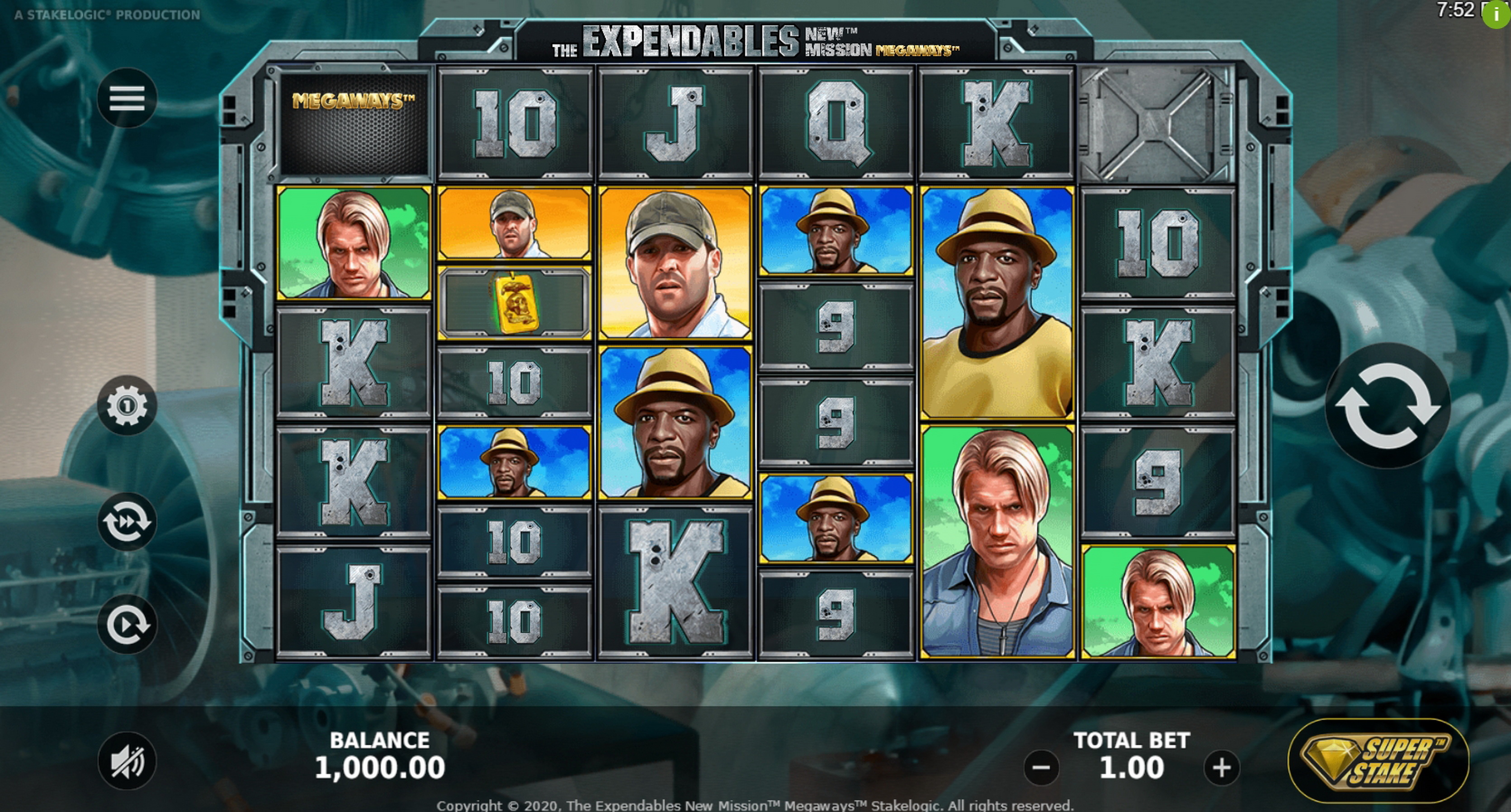 Reels in The Expendables New Mission Megaways Slot Game by Stakelogic