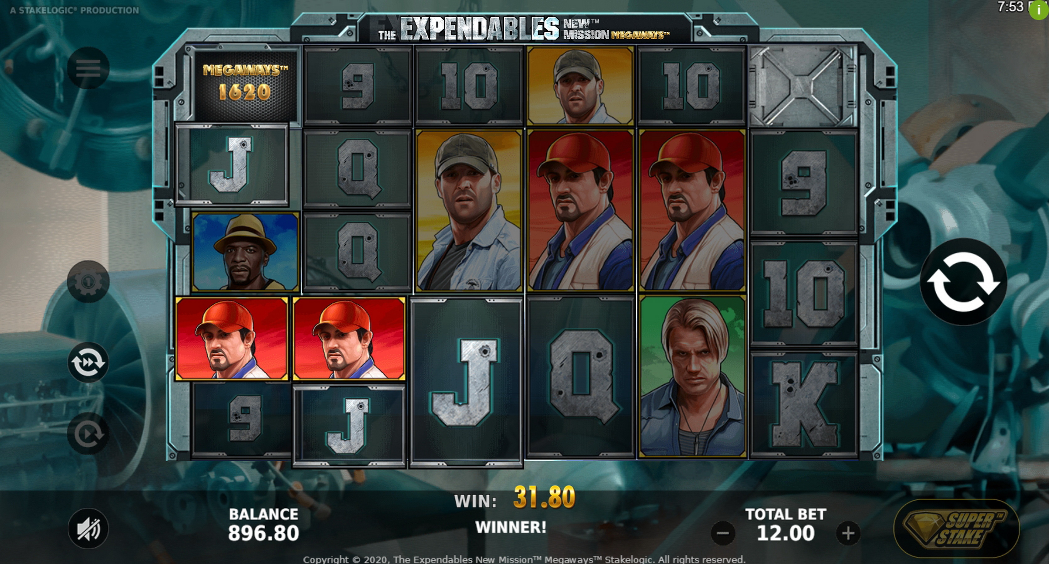 Win Money in The Expendables New Mission Megaways Free Slot Game by Stakelogic
