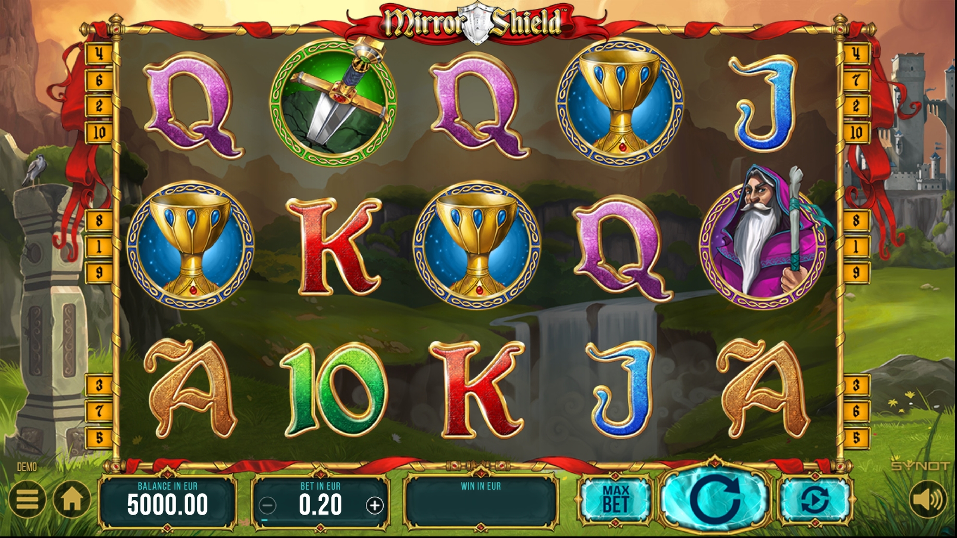 Reels in Mirror Shield Slot Game by Synot Games