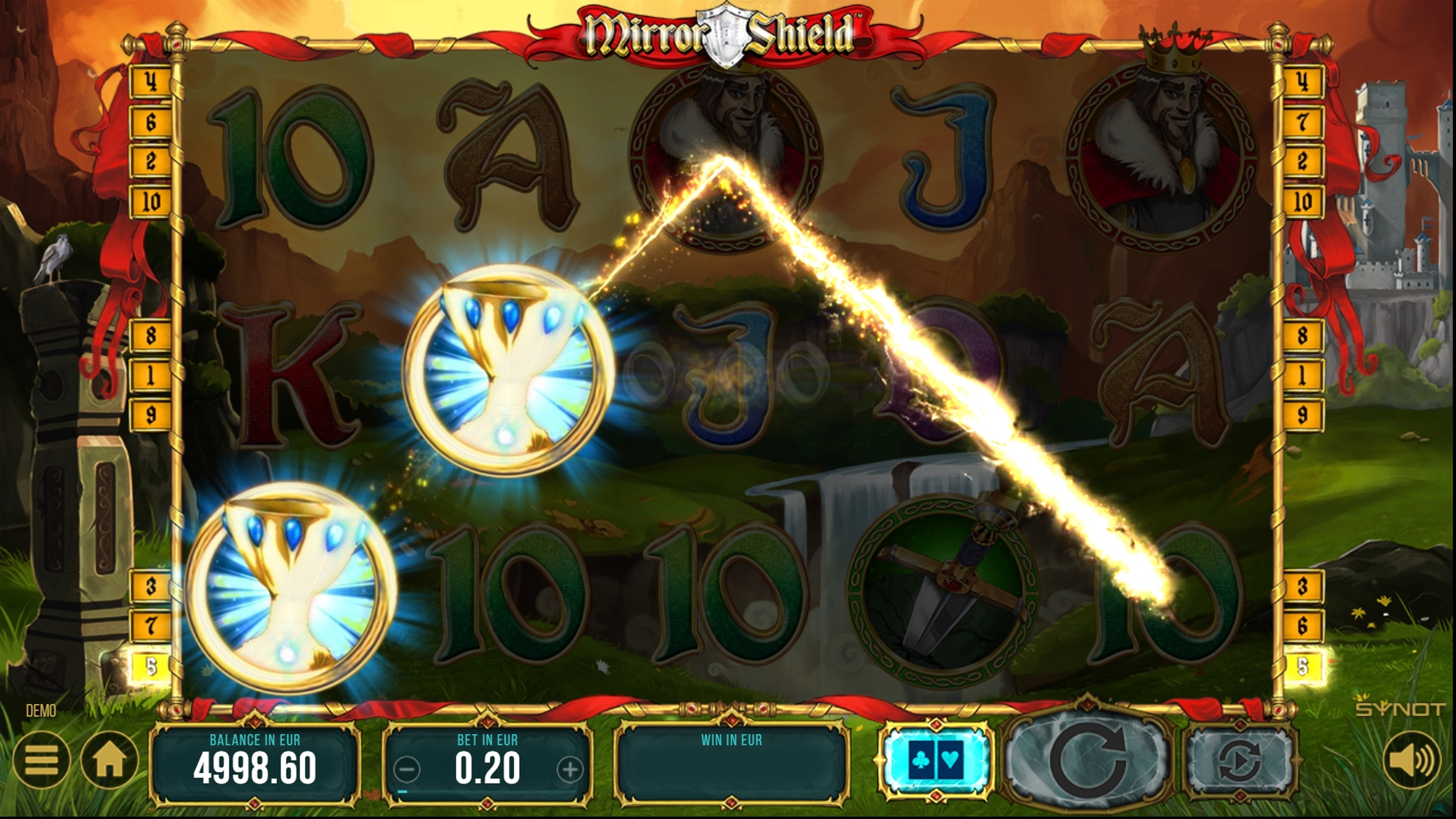 Win Money in Mirror Shield Free Slot Game by Synot Games