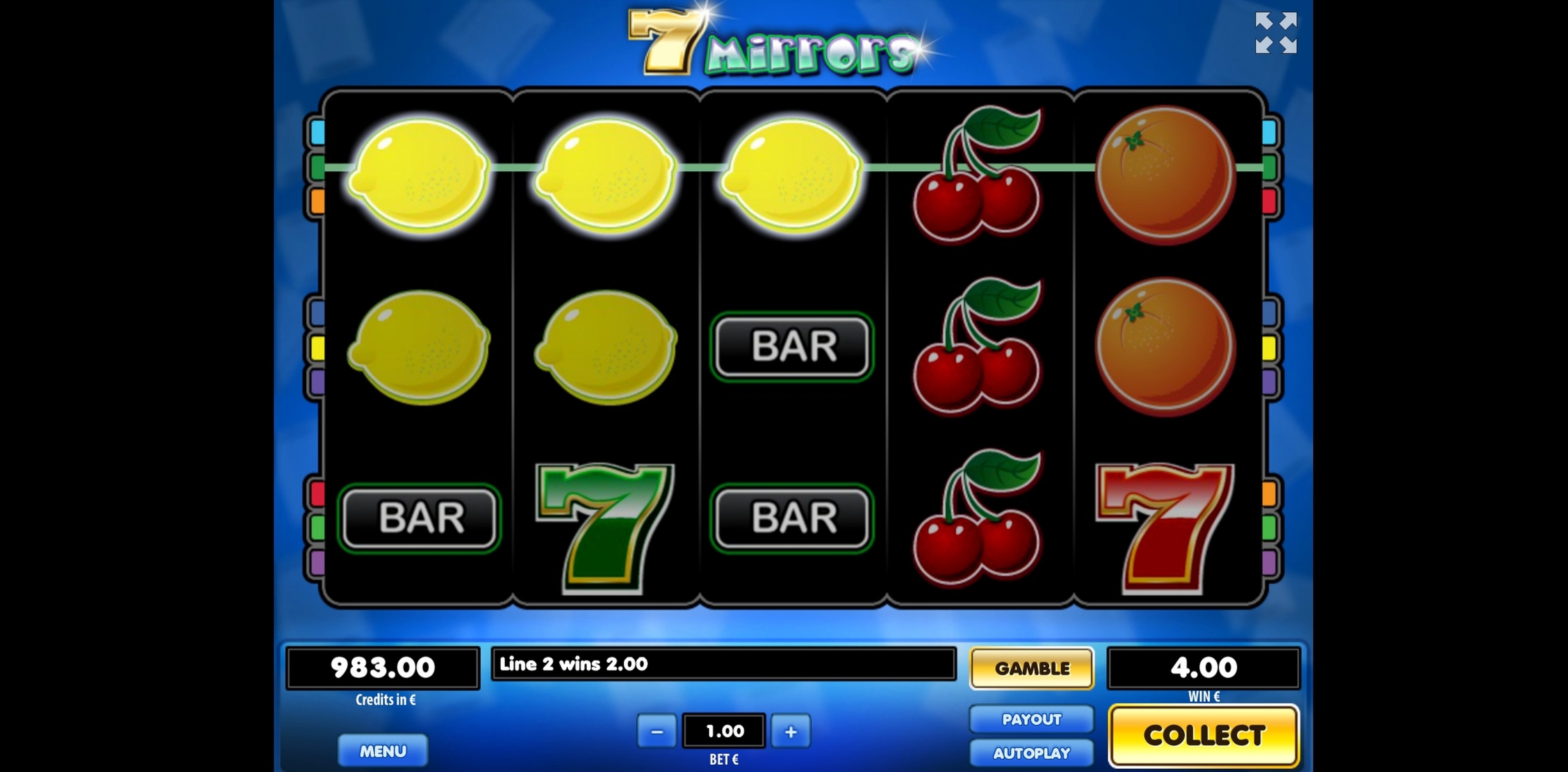Win Money in 7 Mirrors Free Slot Game by Tom Horn Gaming