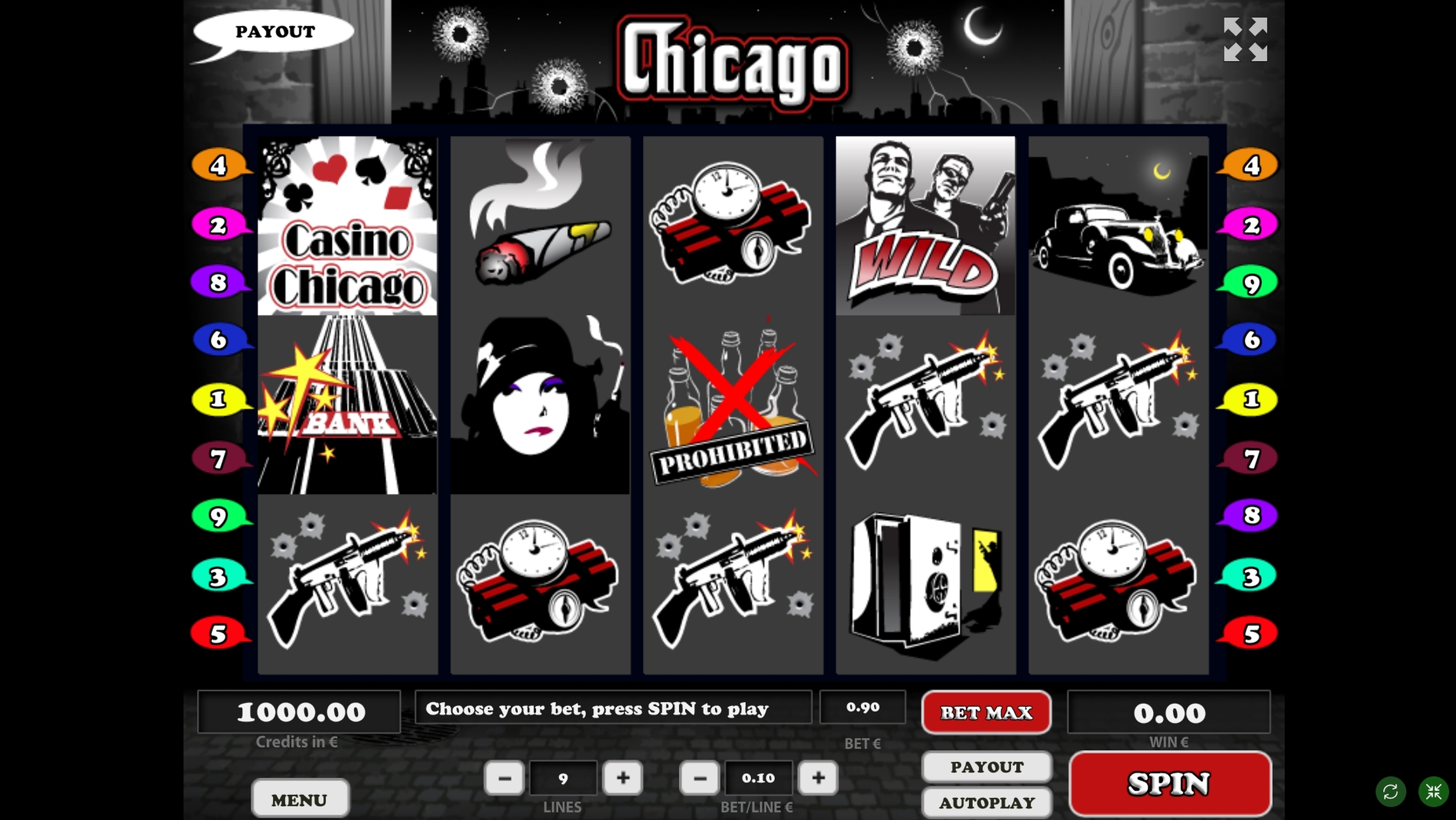 Reels in Chicago Slot Game by Tom Horn Gaming