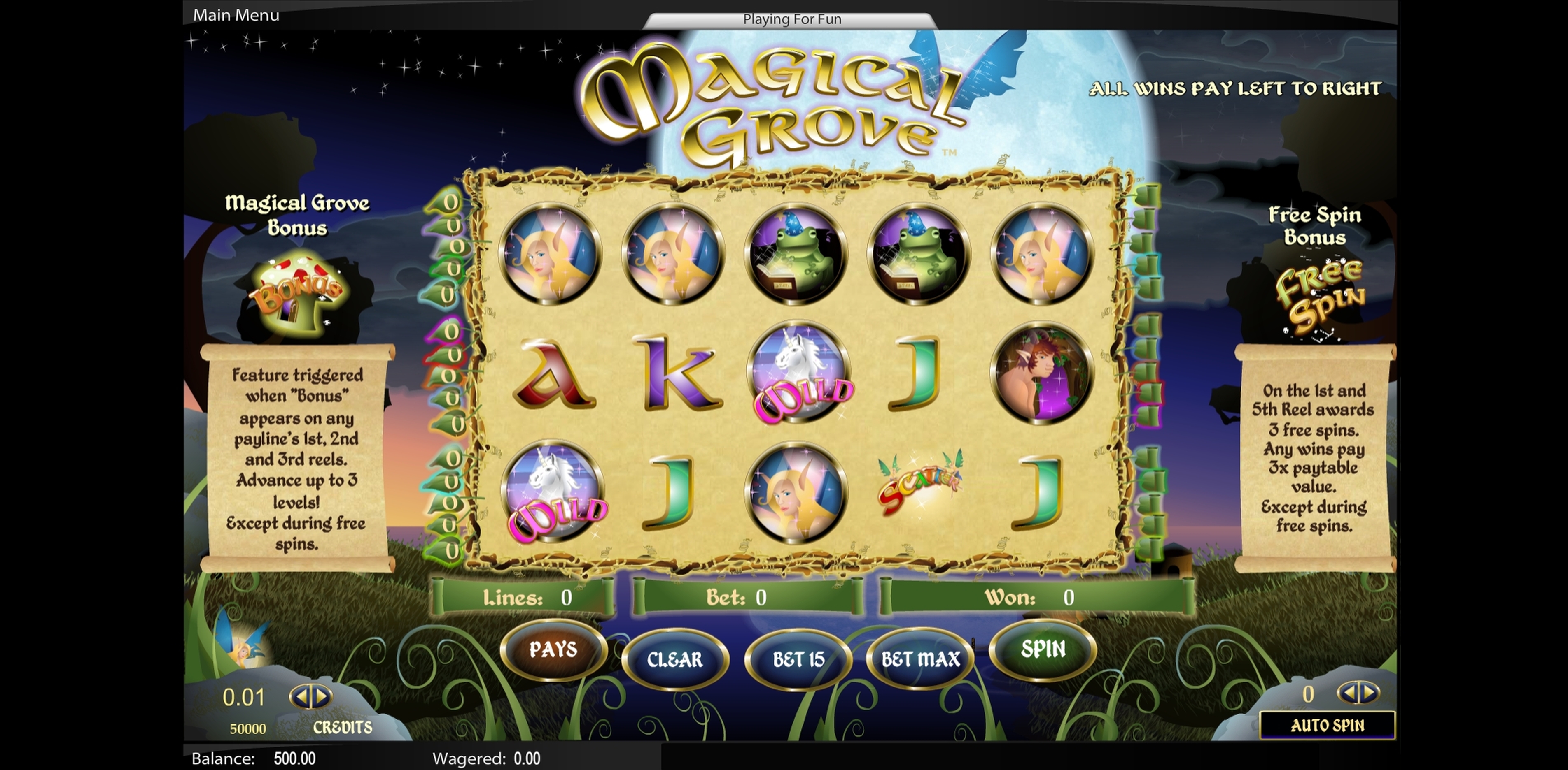 Reels in Magical Grove Slot Game by Top Trend Gaming