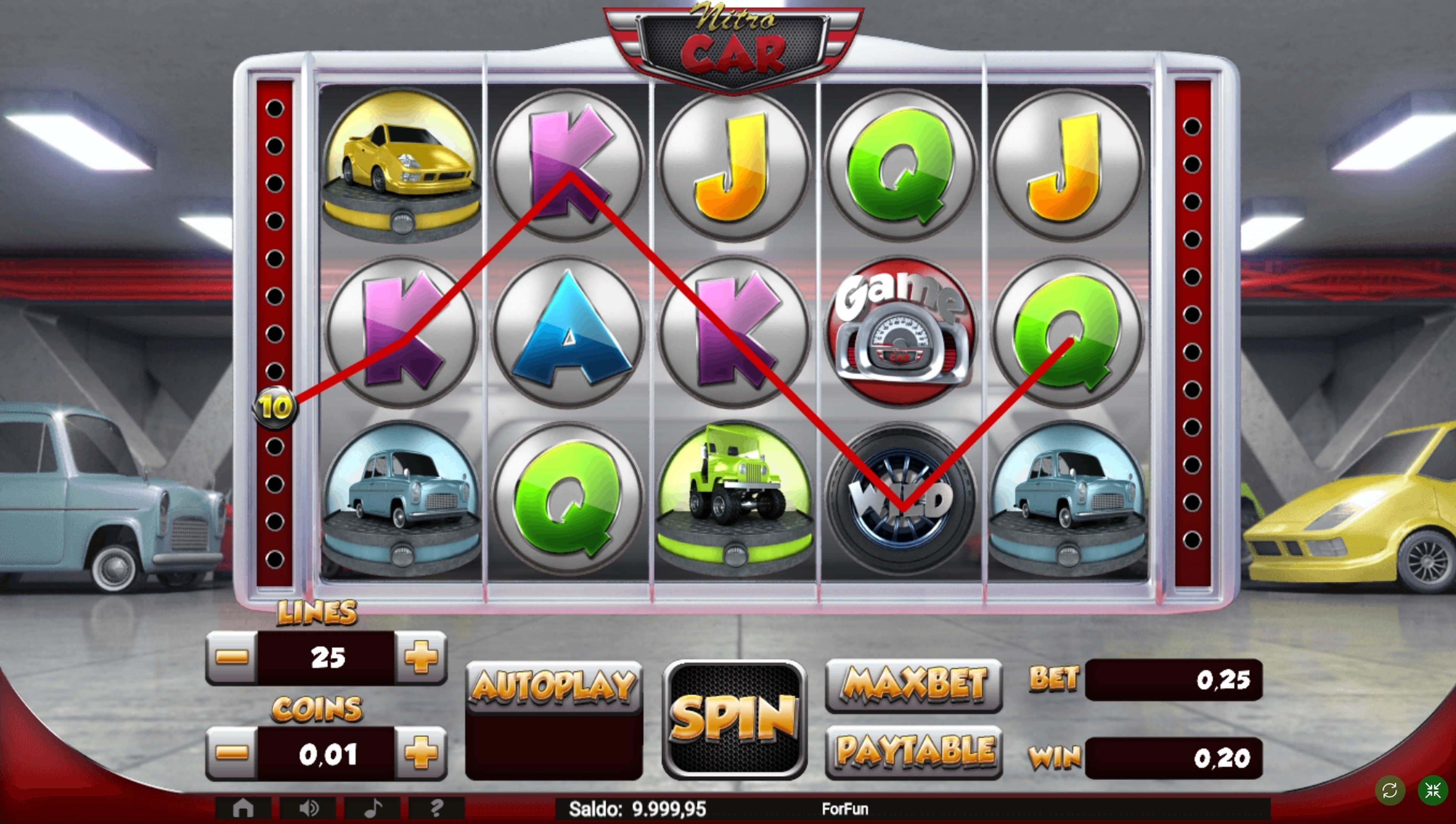 Win Money in Nitro Car Free Slot Game by Tuko Productions